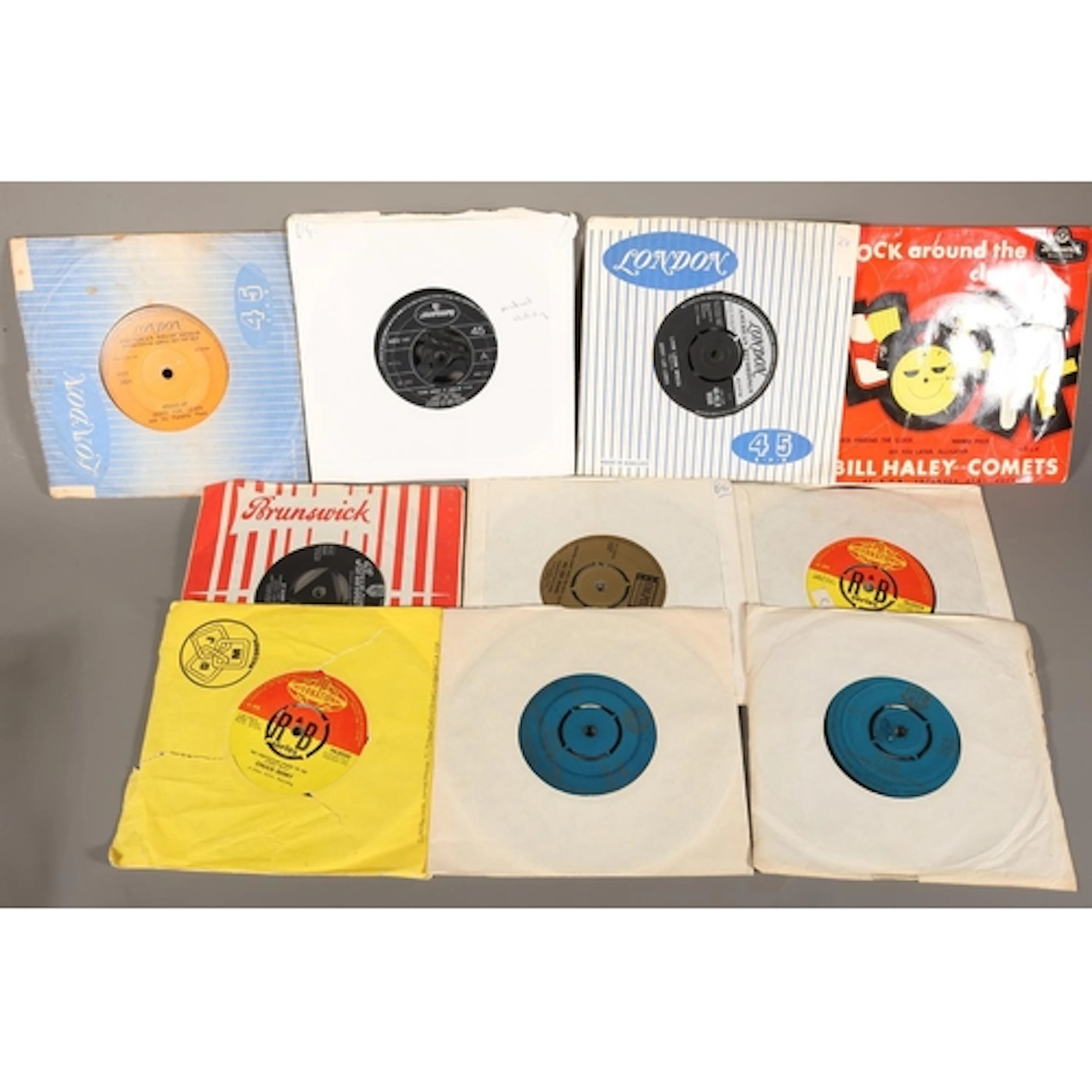 Mixed 7'' singles to include Jerry Lee Lewis and his Pumping...