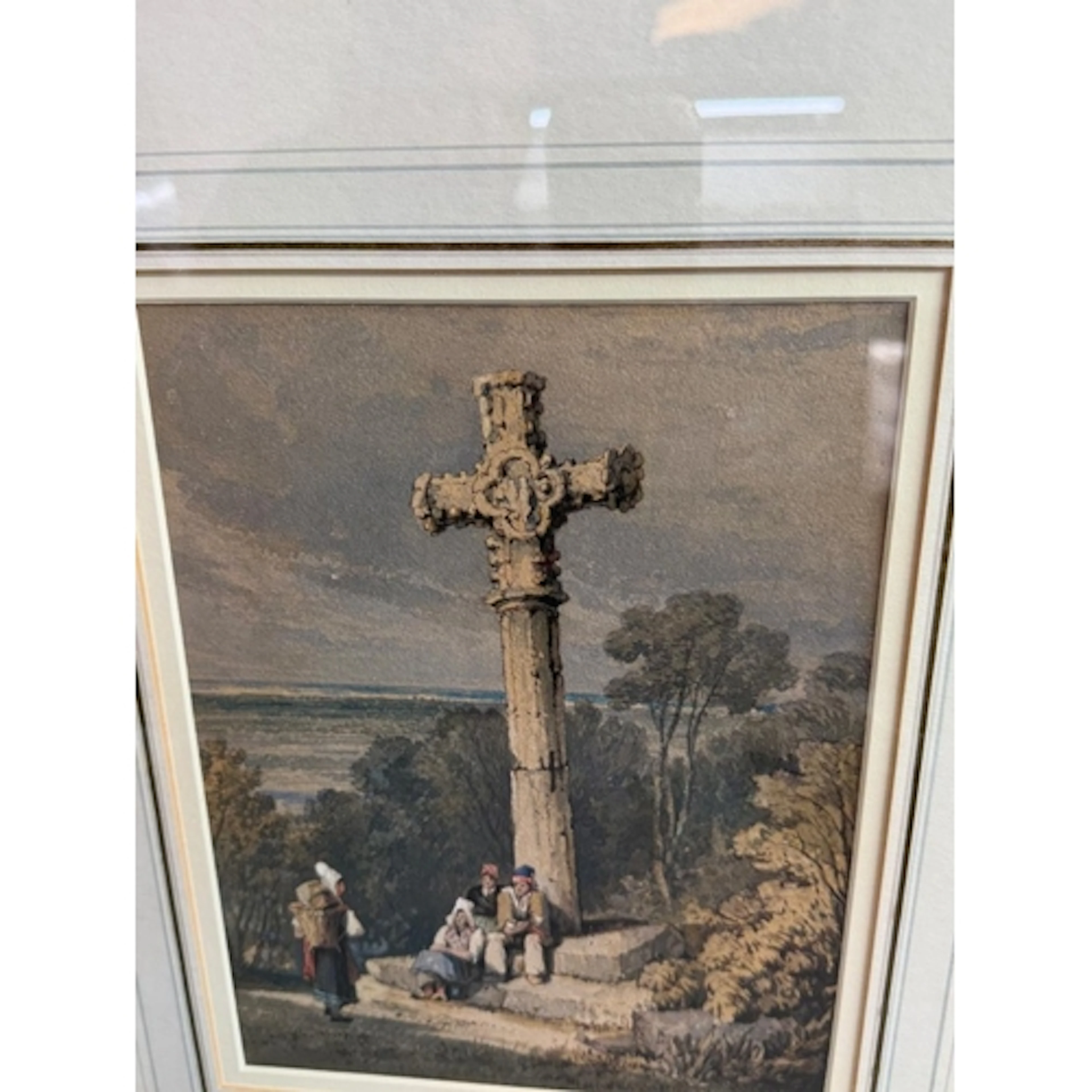 A watercolour of figures at Wayside Cross by Samuel Prout (1...