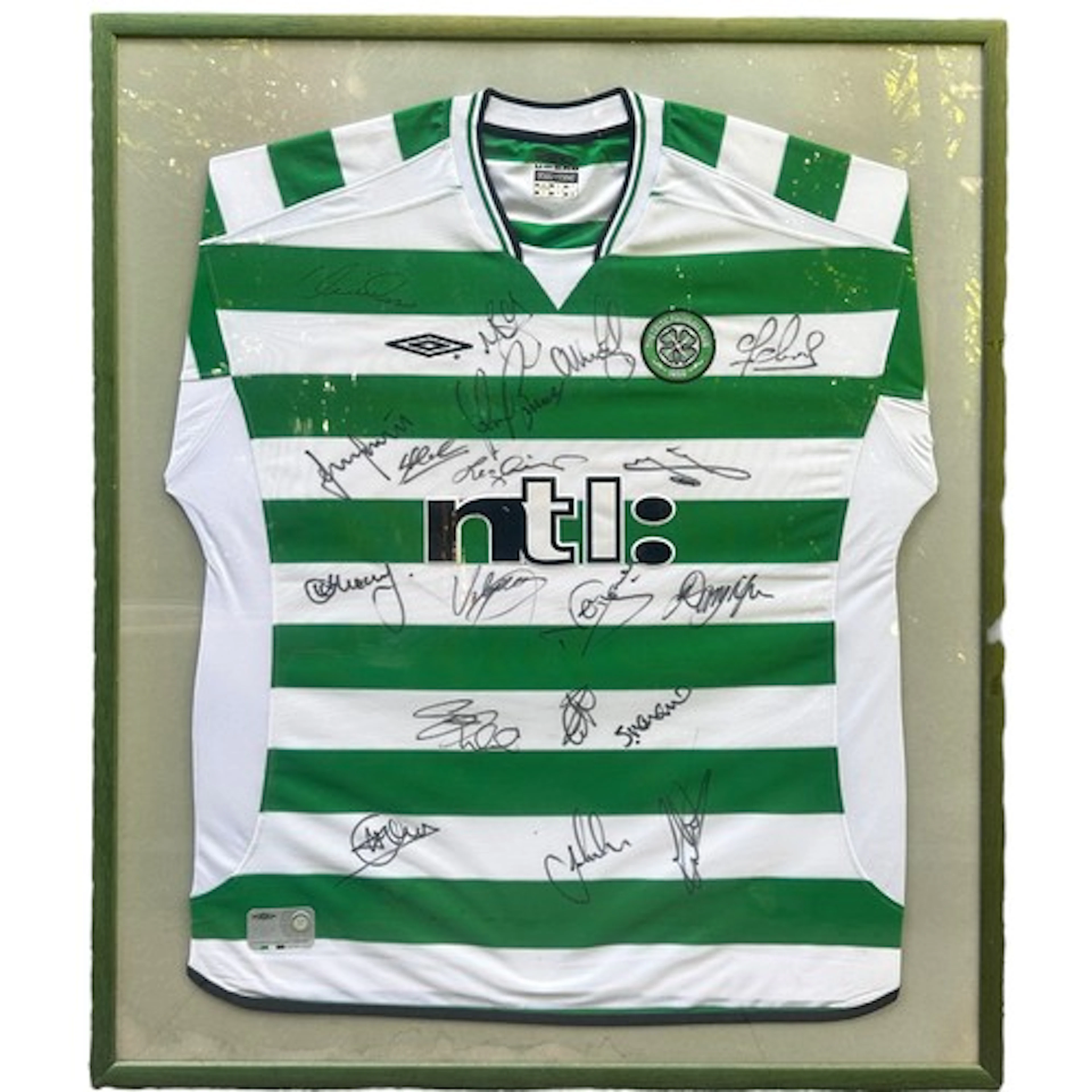 Signed Celtic Shirt 2001-2003. This shirt was used for 2 sea...