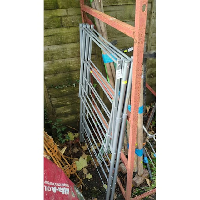 Folding metal clothes airer.