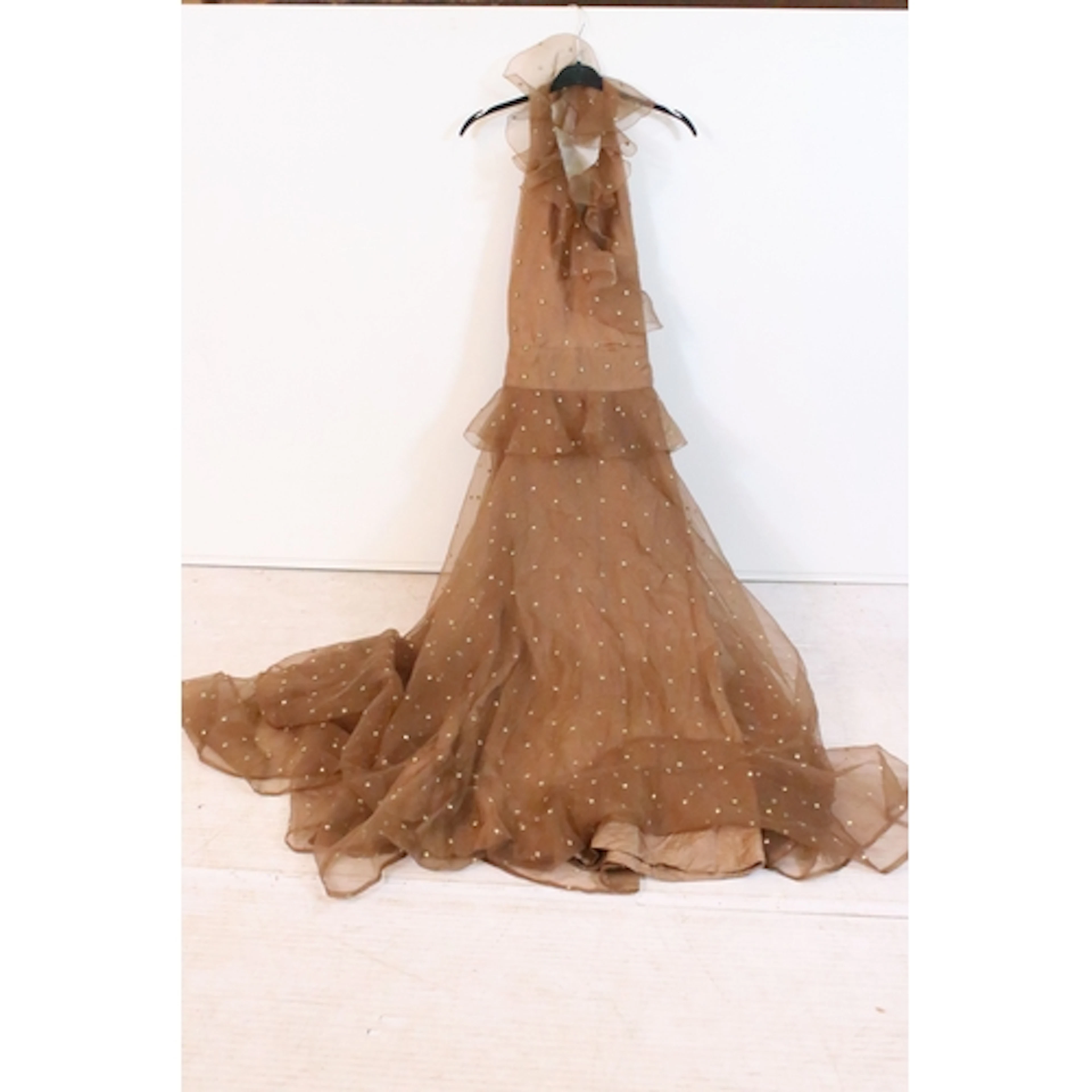 Fashion - Christian Dior boned maxi dress, having brown unde...