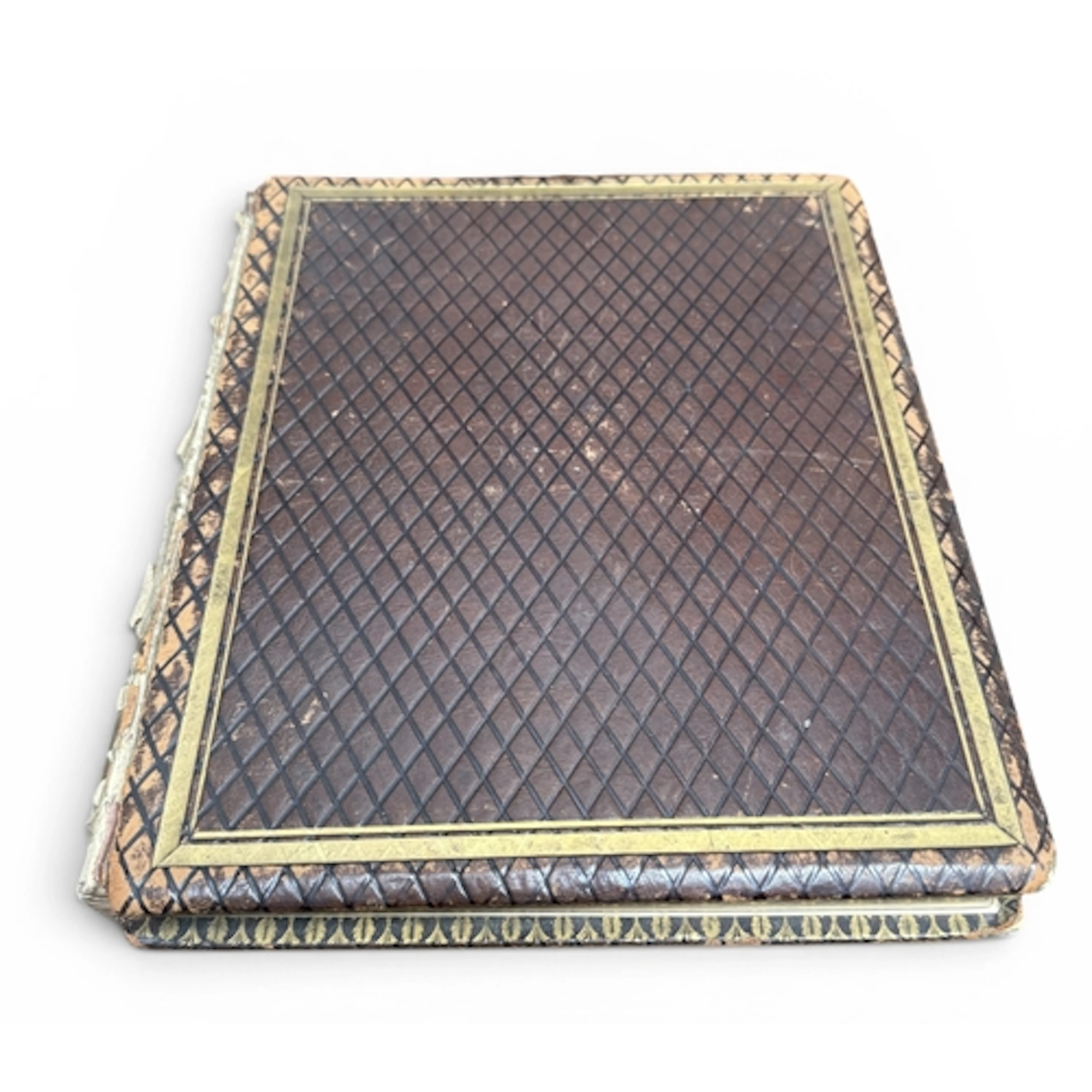 AN ANTIQUE VICTORIAN SCRAPBOOK INCLUDING WATERCOLOURS, BOTAN...
