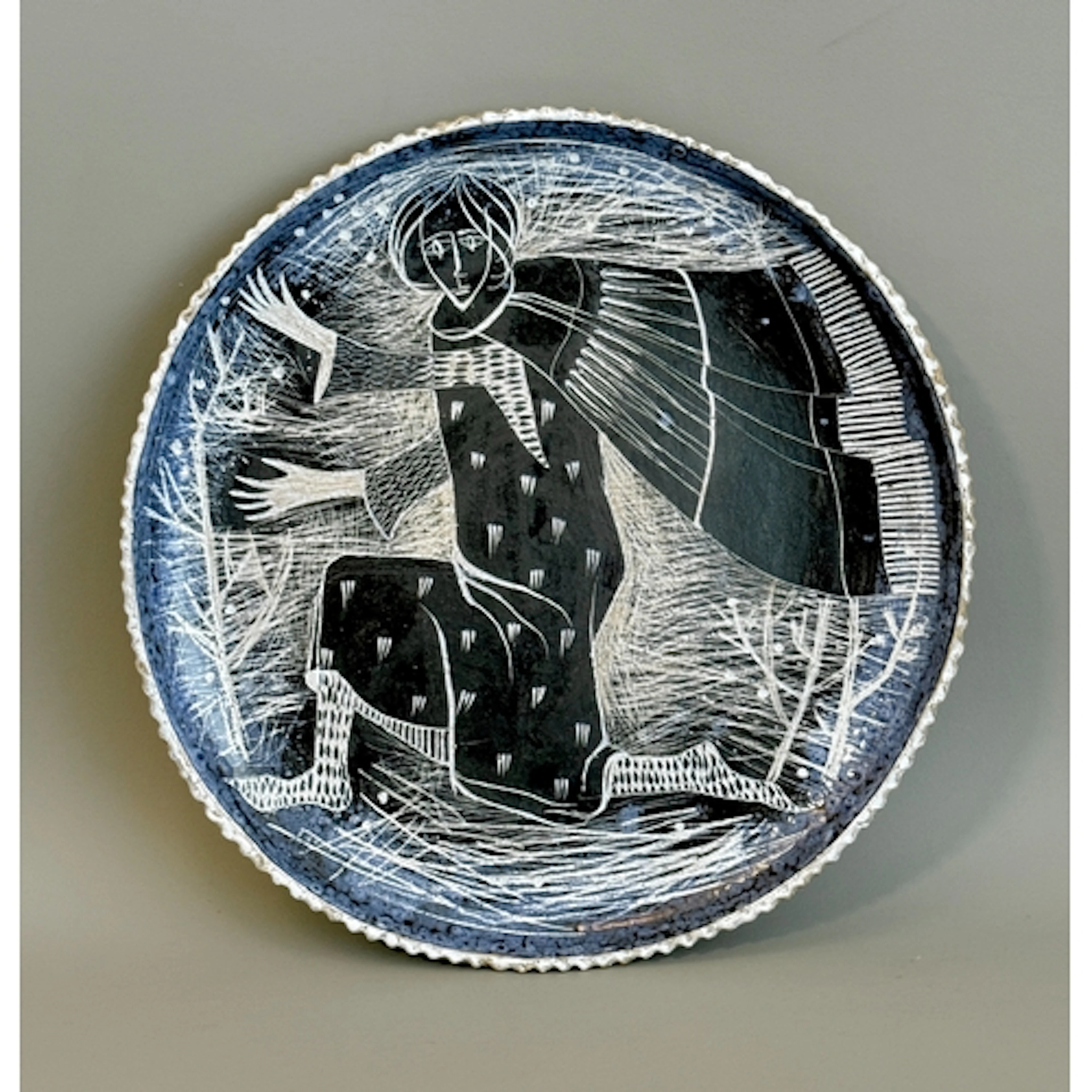 Victoria Houghton: a large stoneware studio pottery charger ...