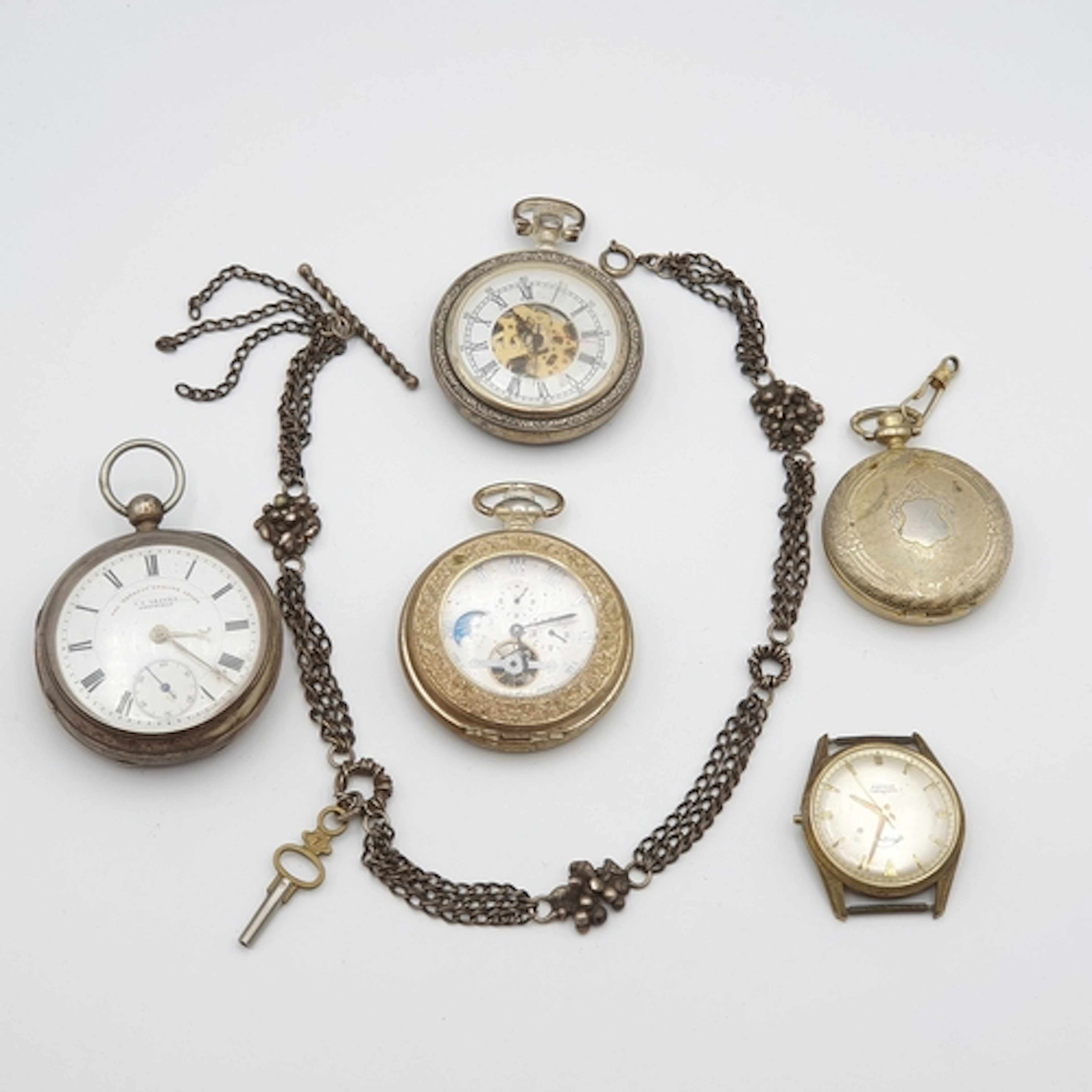 A silver cased open faced Pocket Watch by J.G. Graves, Sheff...