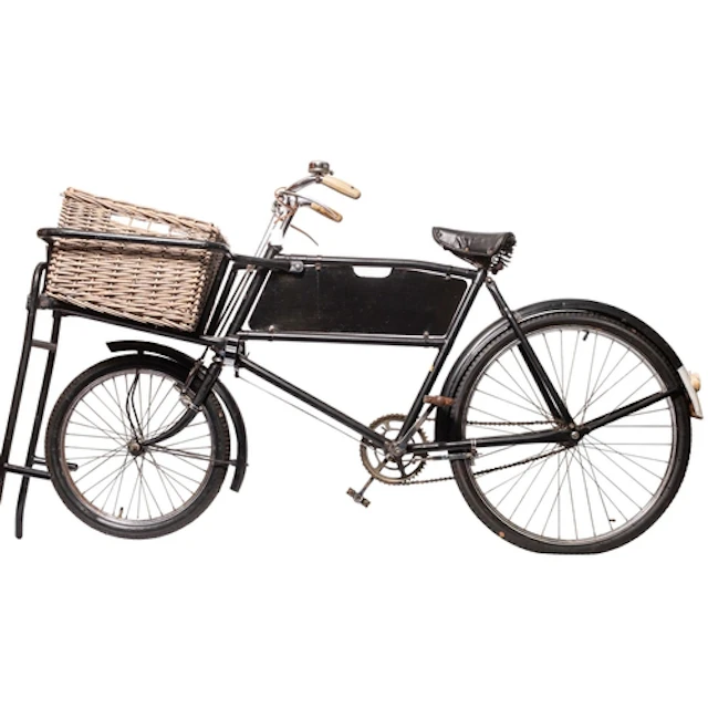A 1930s Raleigh Tradesman bicycle. The frame in black with w...