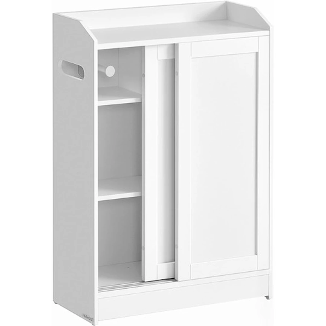 VASAGLE BATHROOM CABINET with sliding doors and adjustable s...
