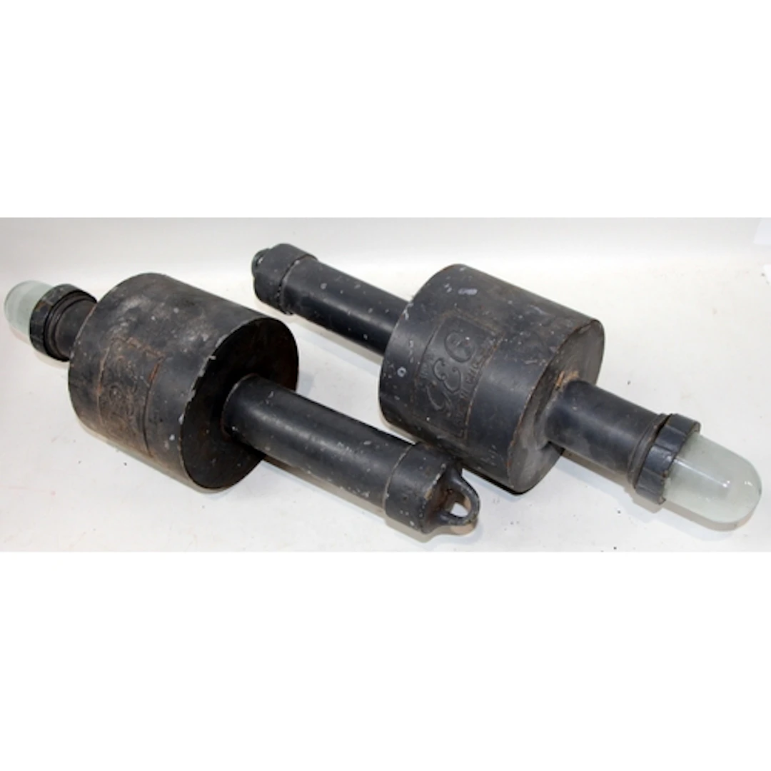 A pair of vintage GEC industrial lamps, possibly maritime bu...