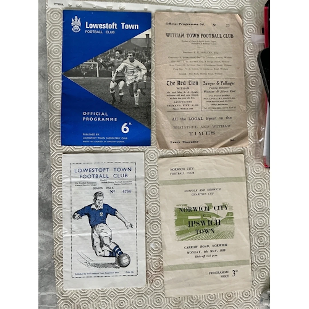 Ipswich Town Away Football Programmes: 69/70 tear + 66/67 Lo...