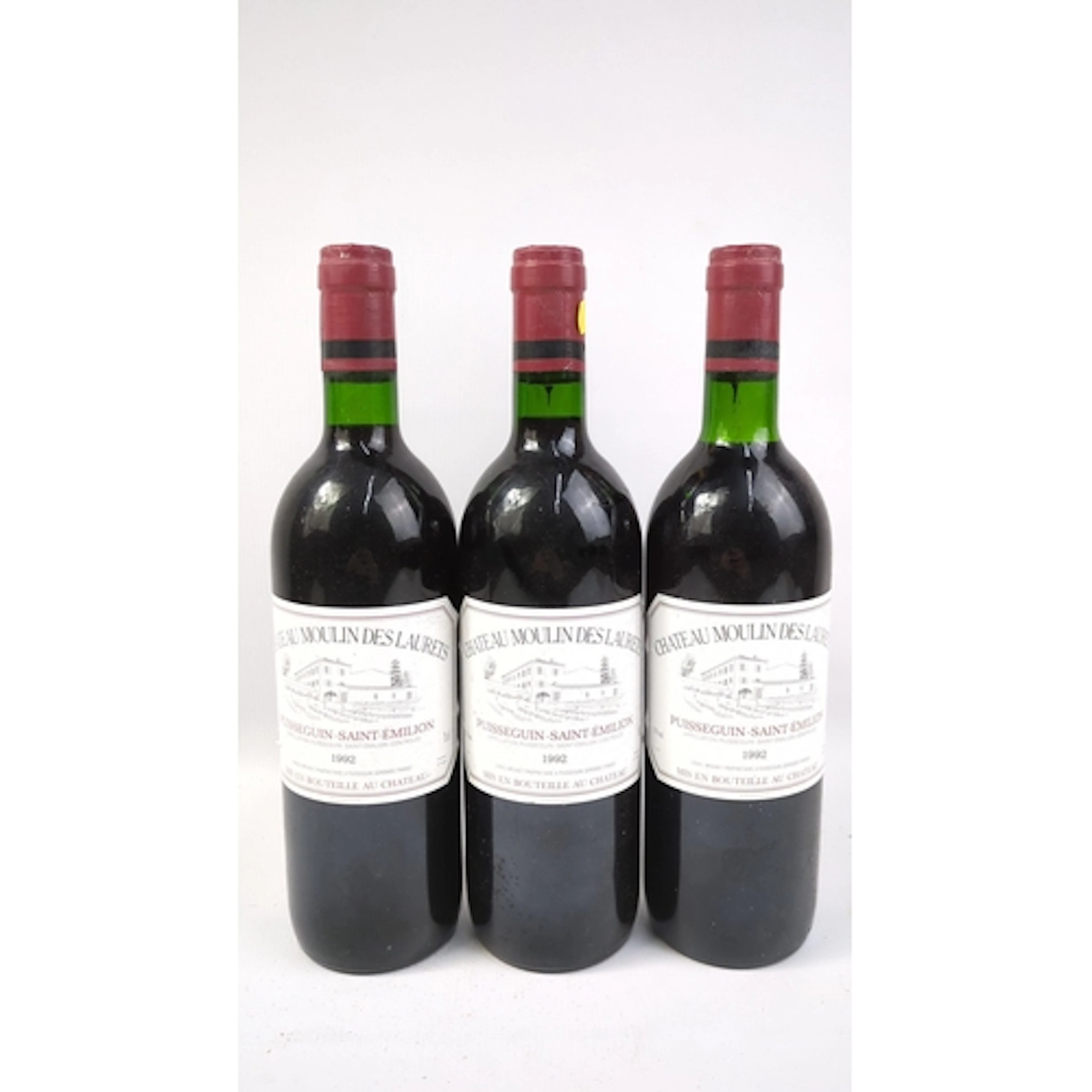 3 x bottles of 1992 Château Moulin des Laurets, Puisseguin–S...