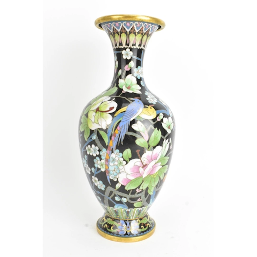A Chinese cloisonne enamel vase, 20th century, of baluster f...