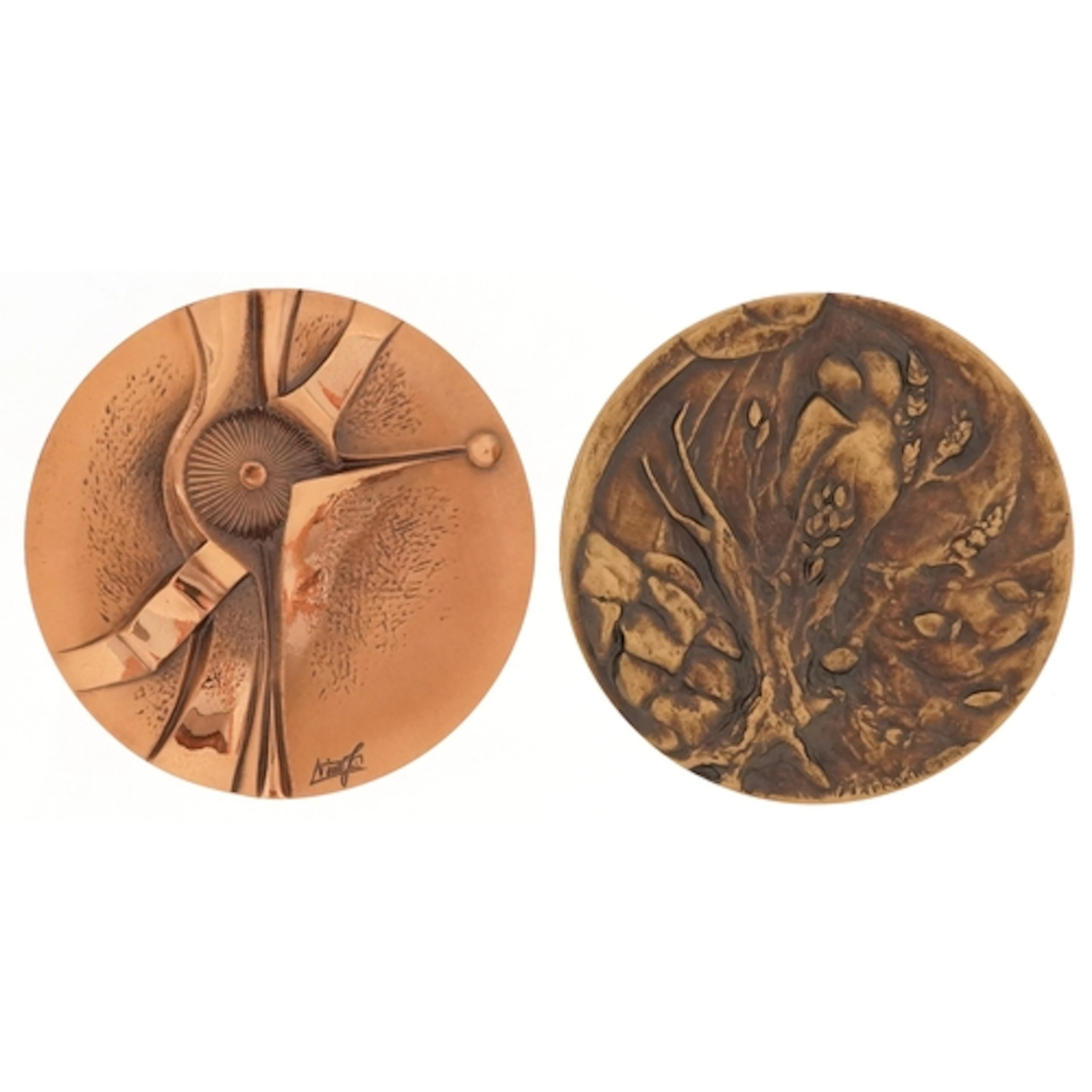 Two art bronze Food & Agriculture Organisation Canada medals...
