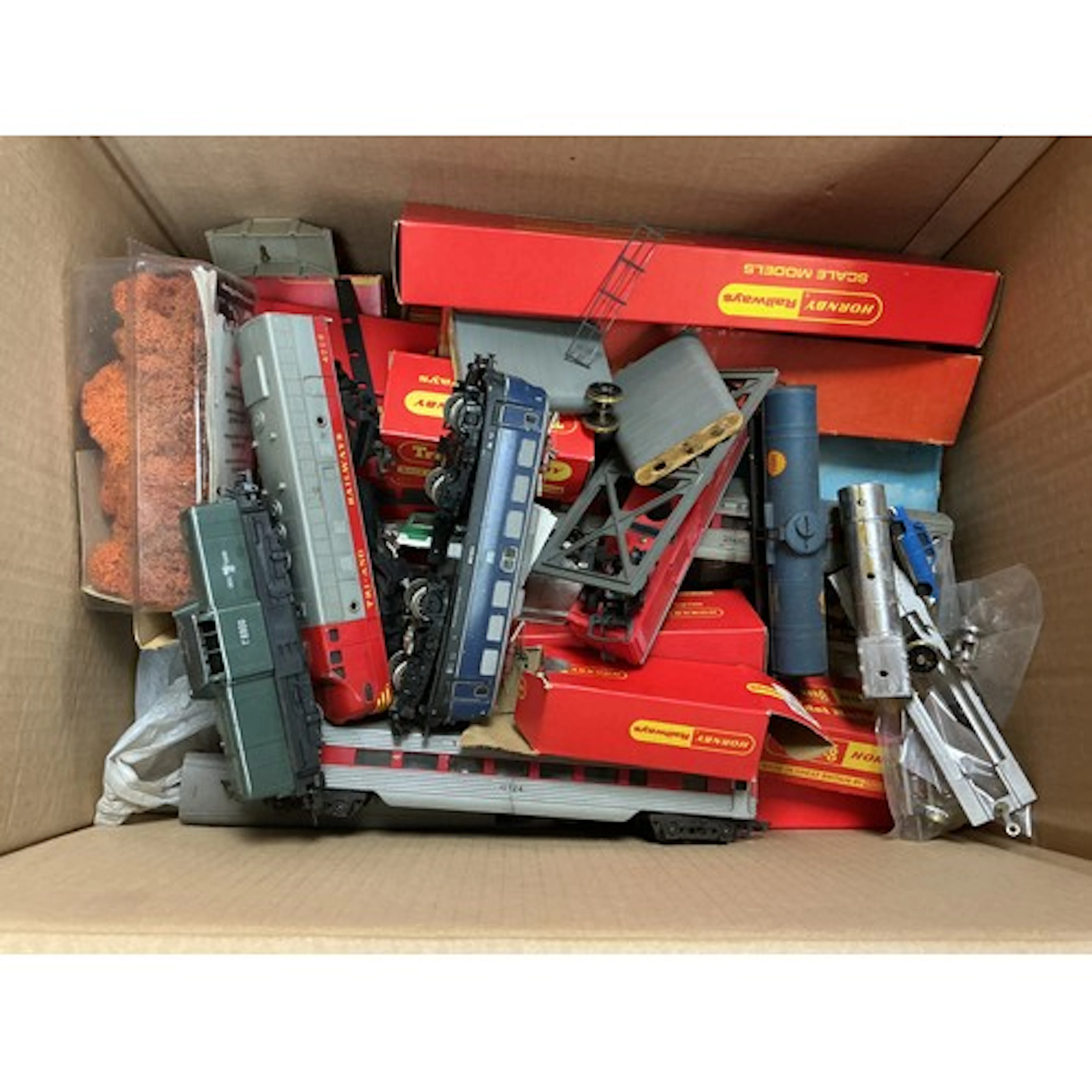 A large collection of model trains, rolling stock, accessori...