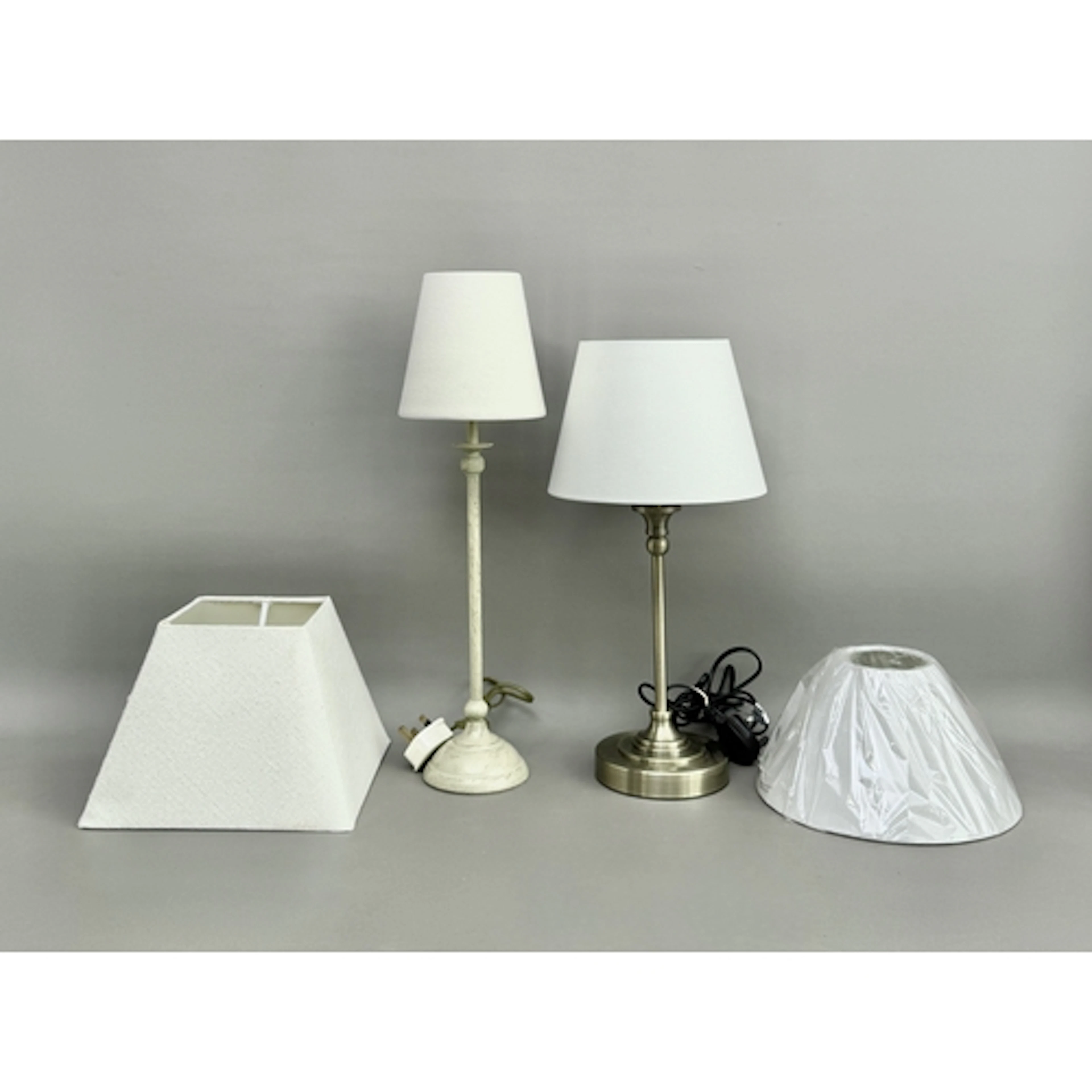 Two contemporary table lamps - to include a GoodHome Seekonk...
