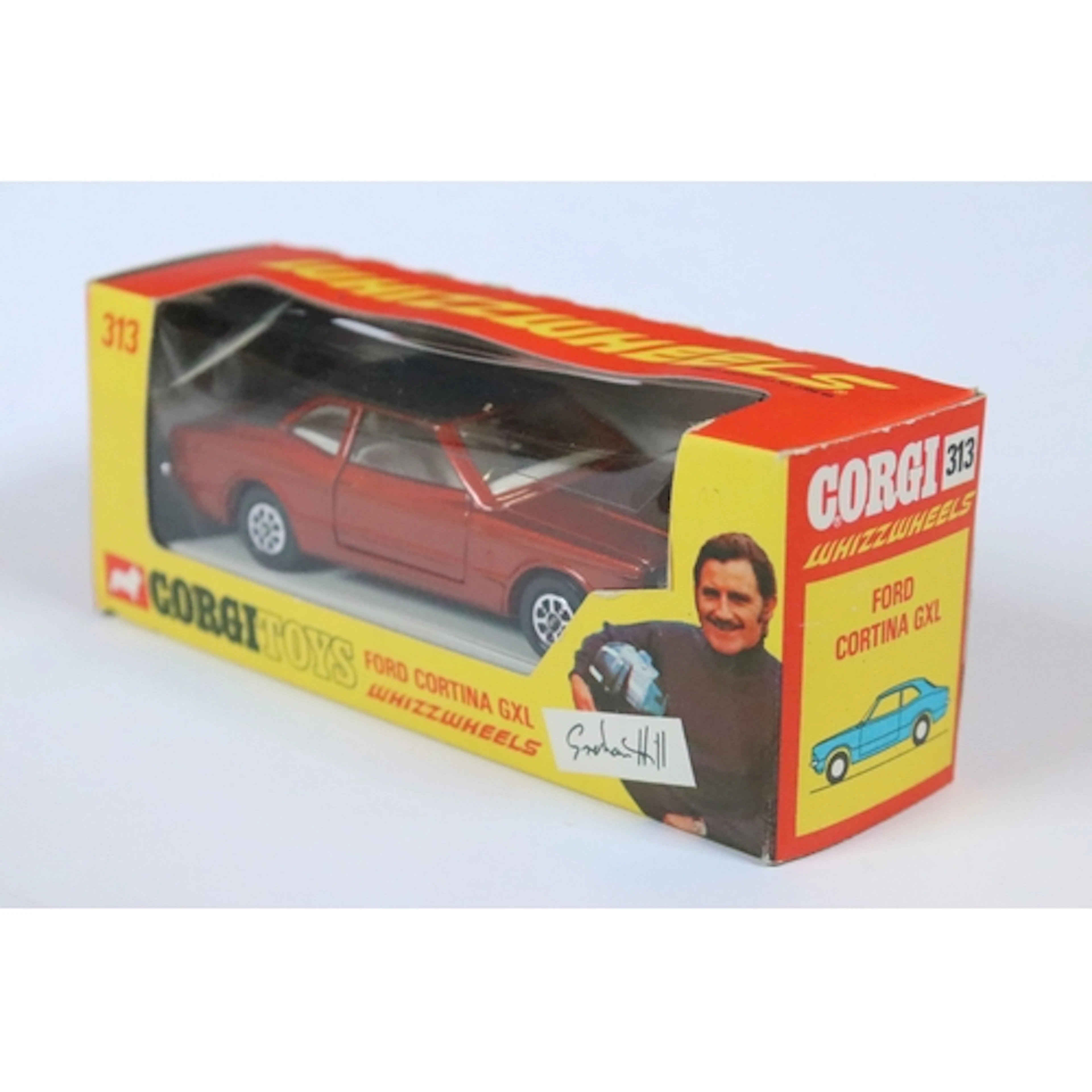 Boxed Corgi Whizzwheels 313 Ford Cortina GXL diecast model i...