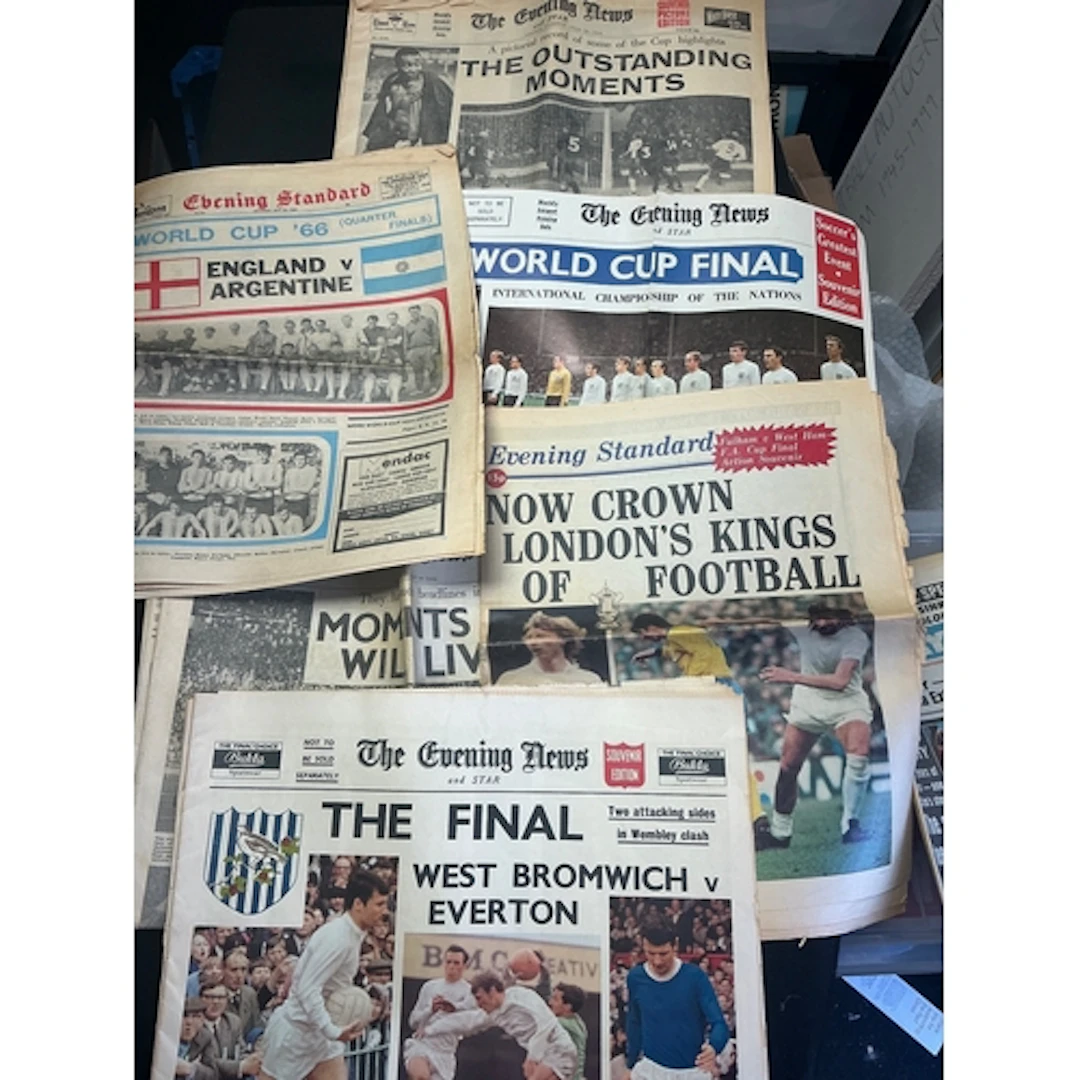 Football Newspaper Collection: Includes 5 x 1966 World Cup p...