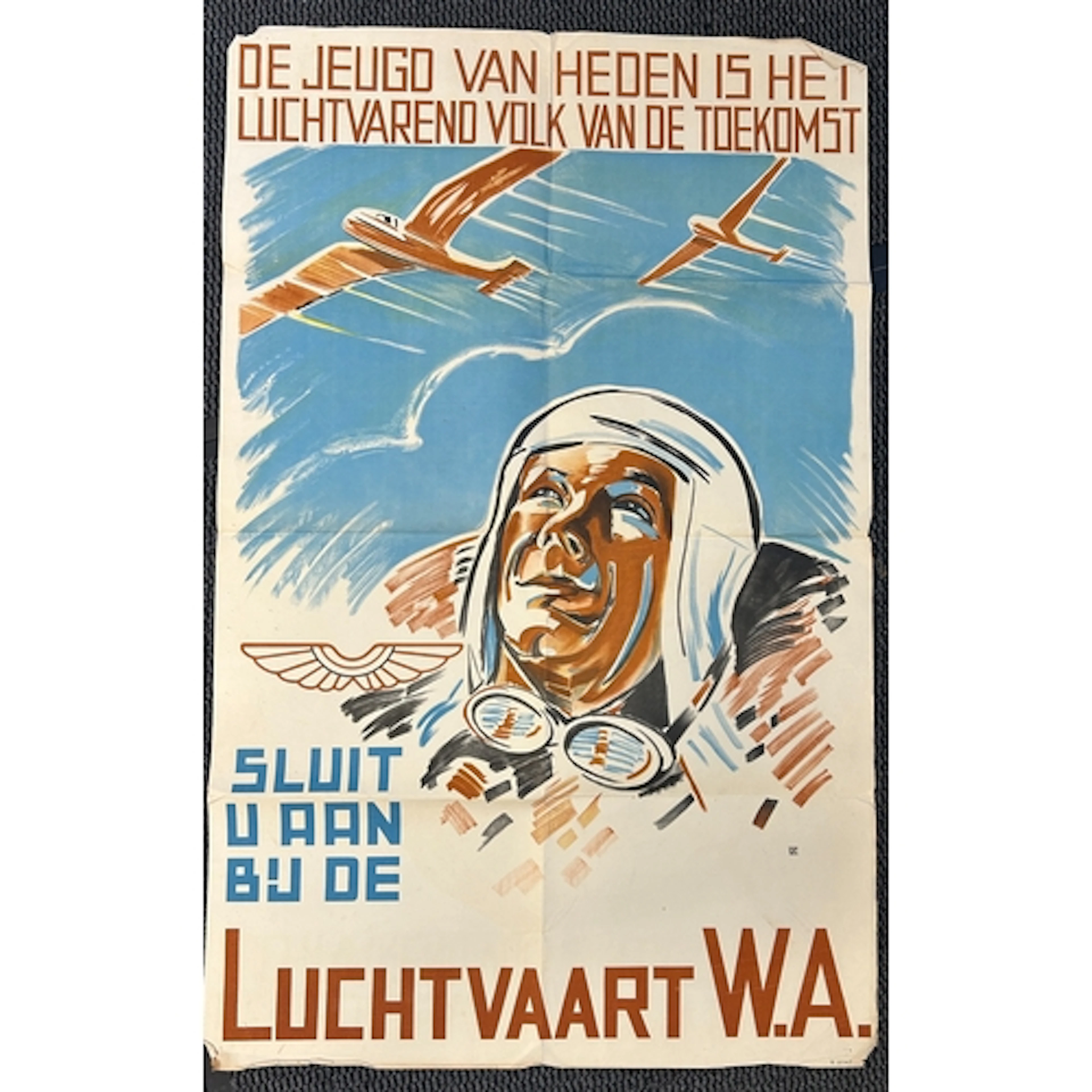 A good original vintage Dutch Aviation and recruitment poste...