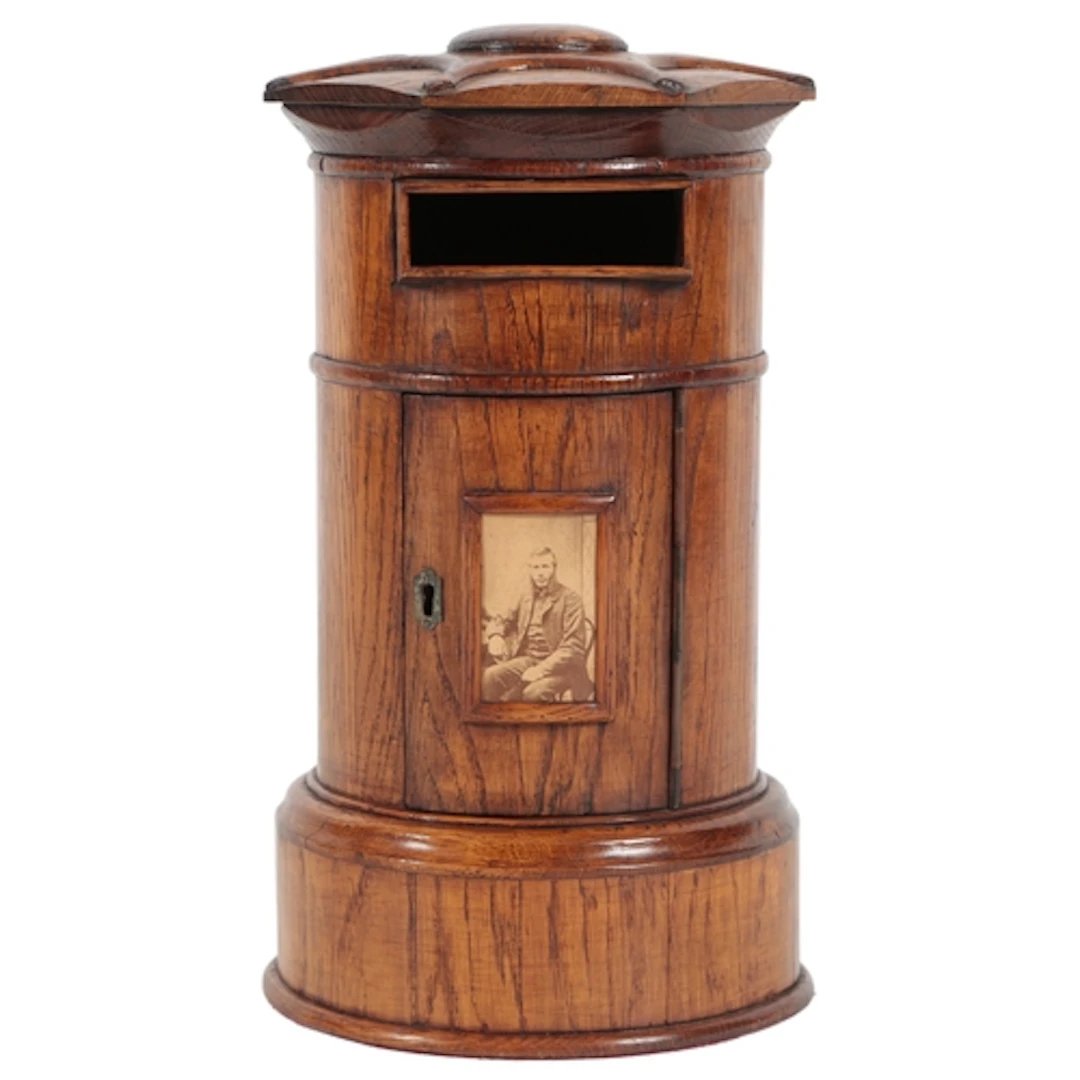A Victorian style oak country house postbox, 20th century, i...