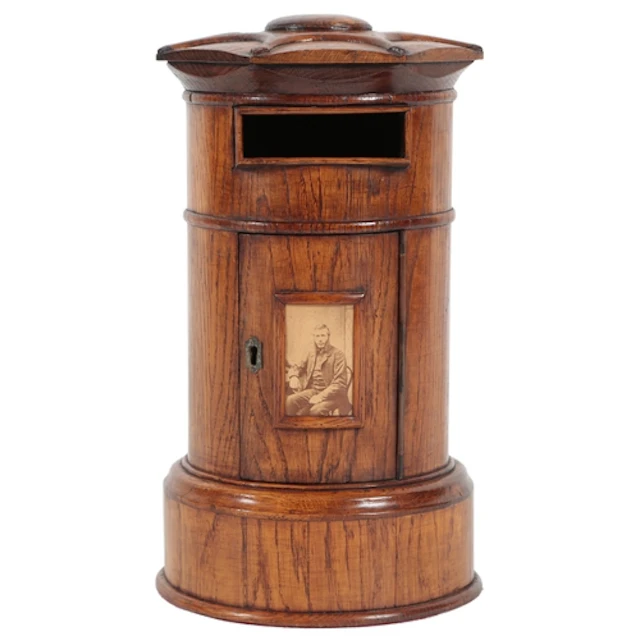 A Victorian style oak country house postbox, 20th century, i...