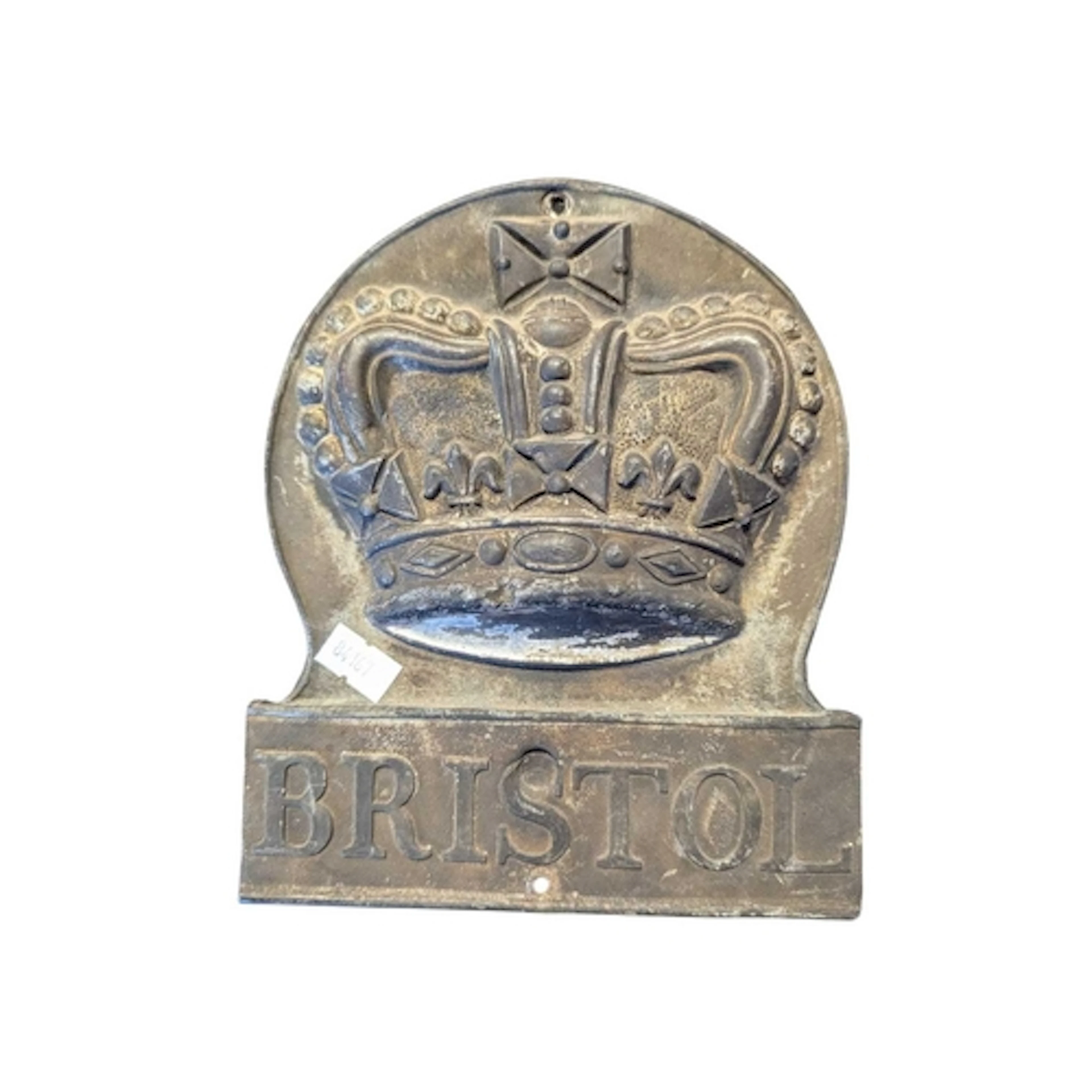 An early 20th century Bristol Fire Department lead plaque. T...