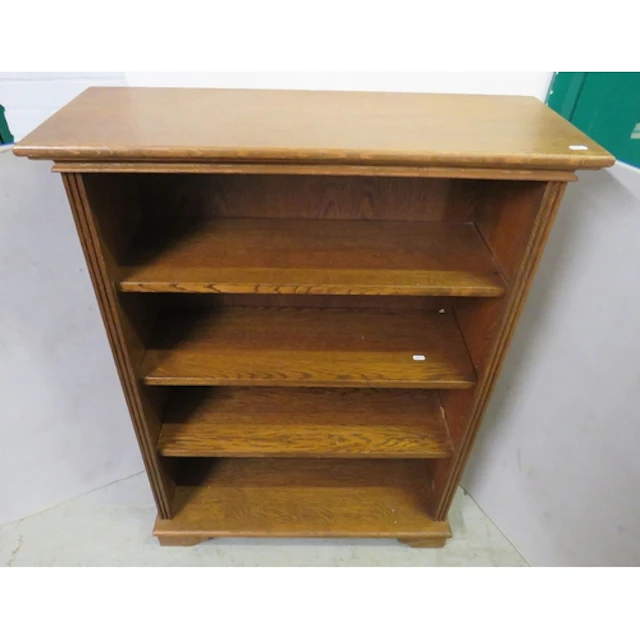 Vintage Oak 3 Shelf Bookcase on bracket supports, approx. 11...
