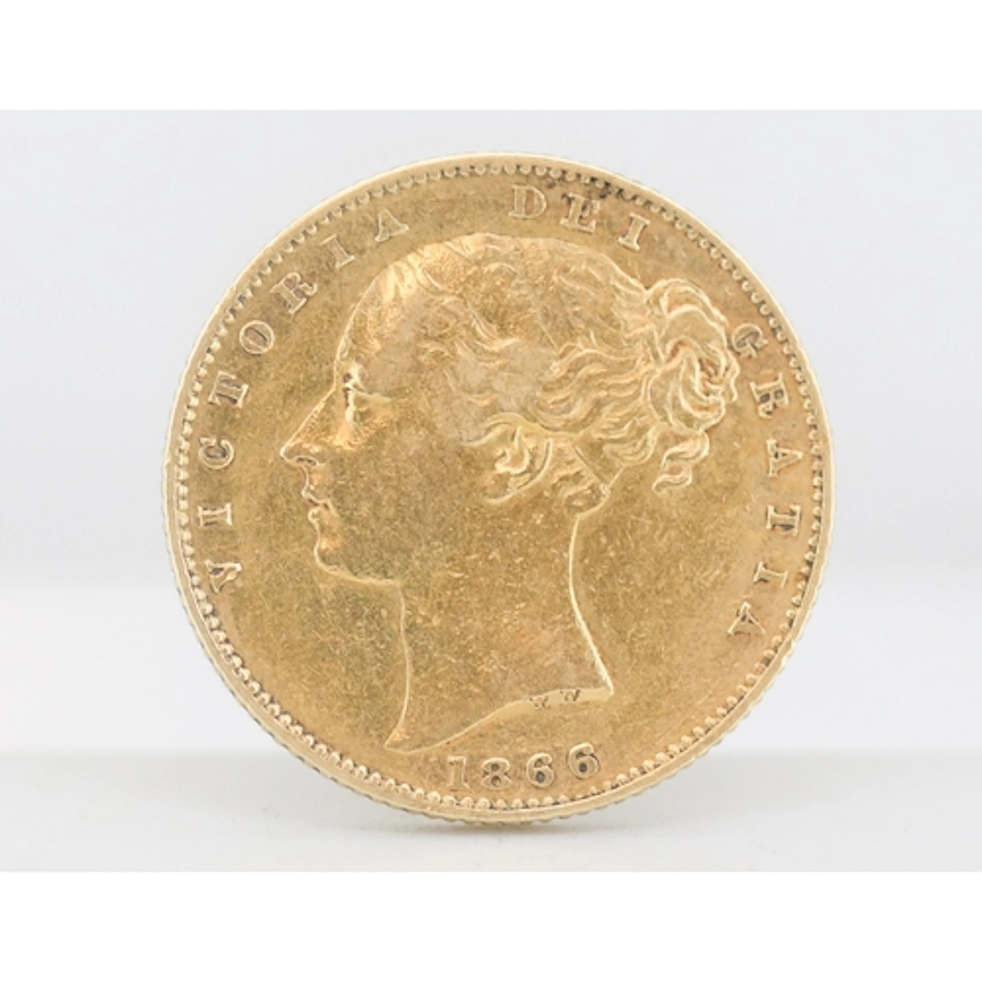 22 Carat Gold Full Sovereign, Queen Victoria 1866