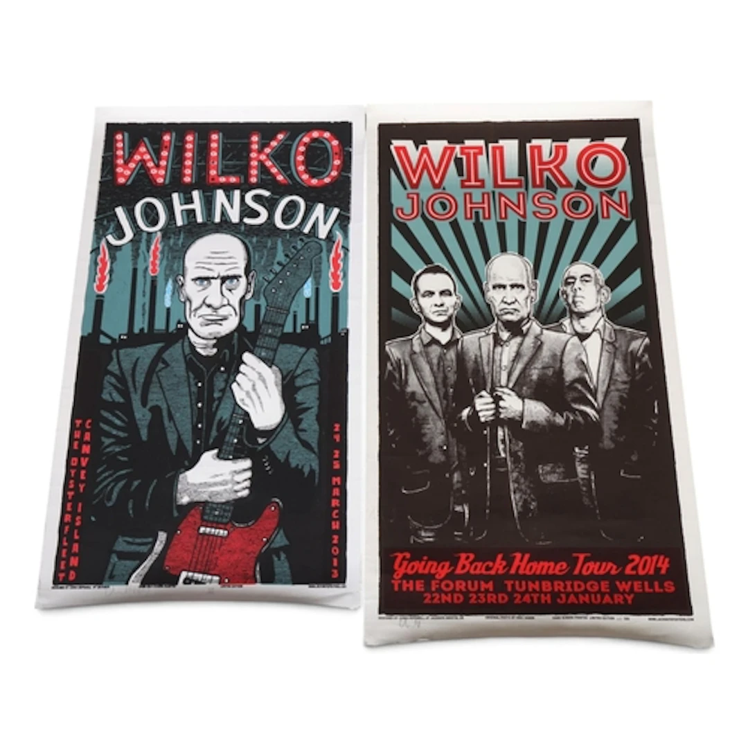 WILKO JOHNSON - Two "Going Back Home" tour posters, hand scr...