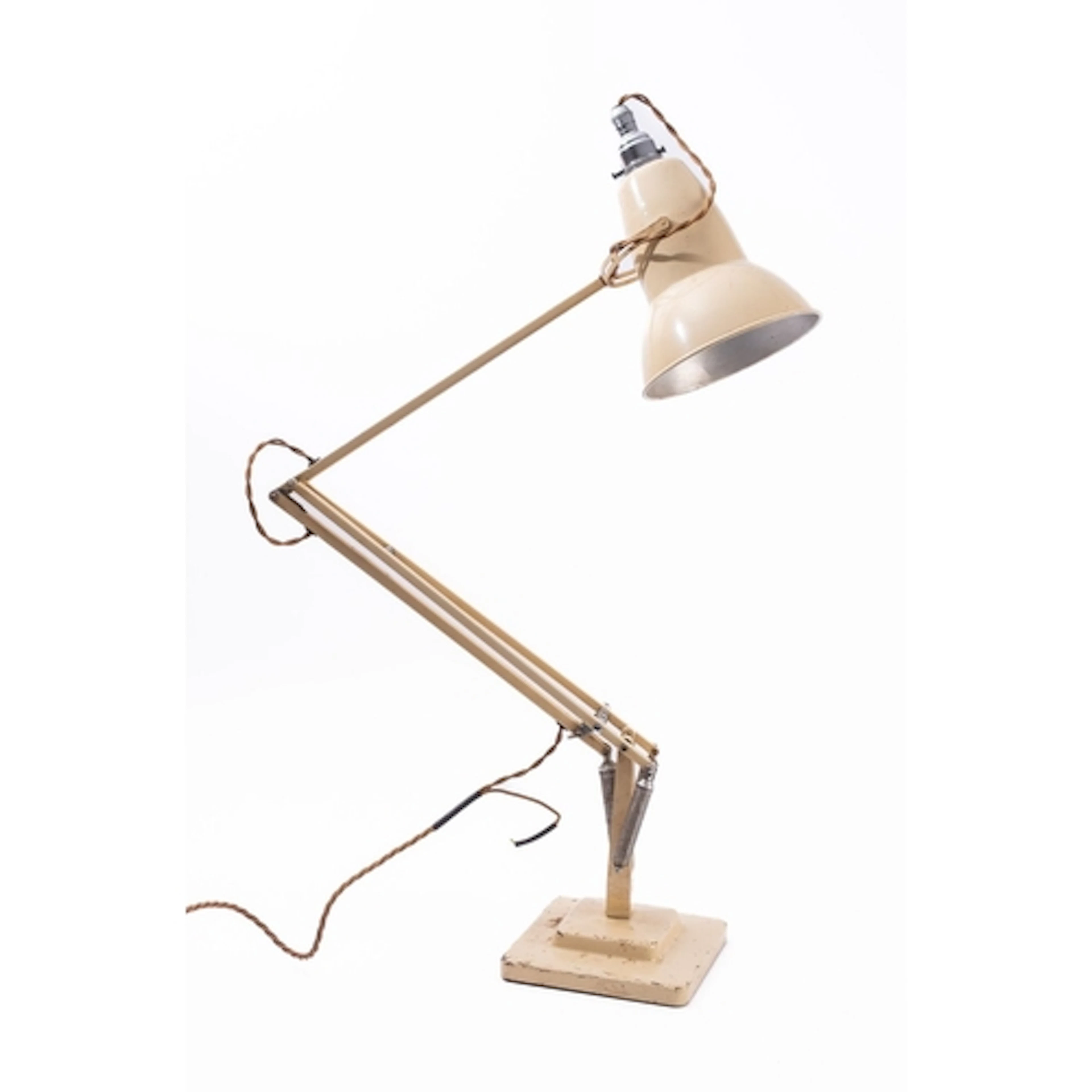 A painted metal adjustable Anglepoise desk lamp, mid 20th Ce...