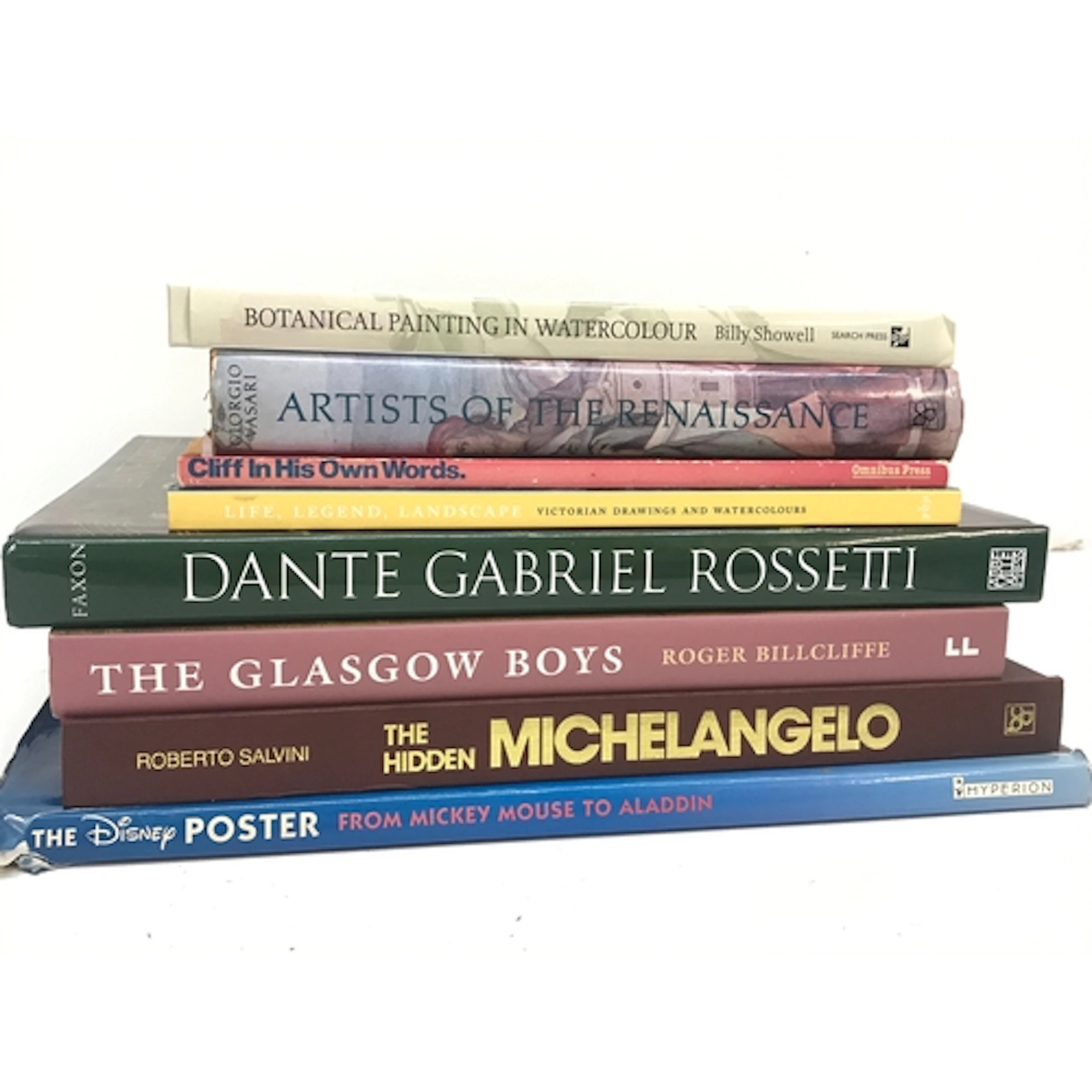 A collection of Art books including artists of the renaissan...