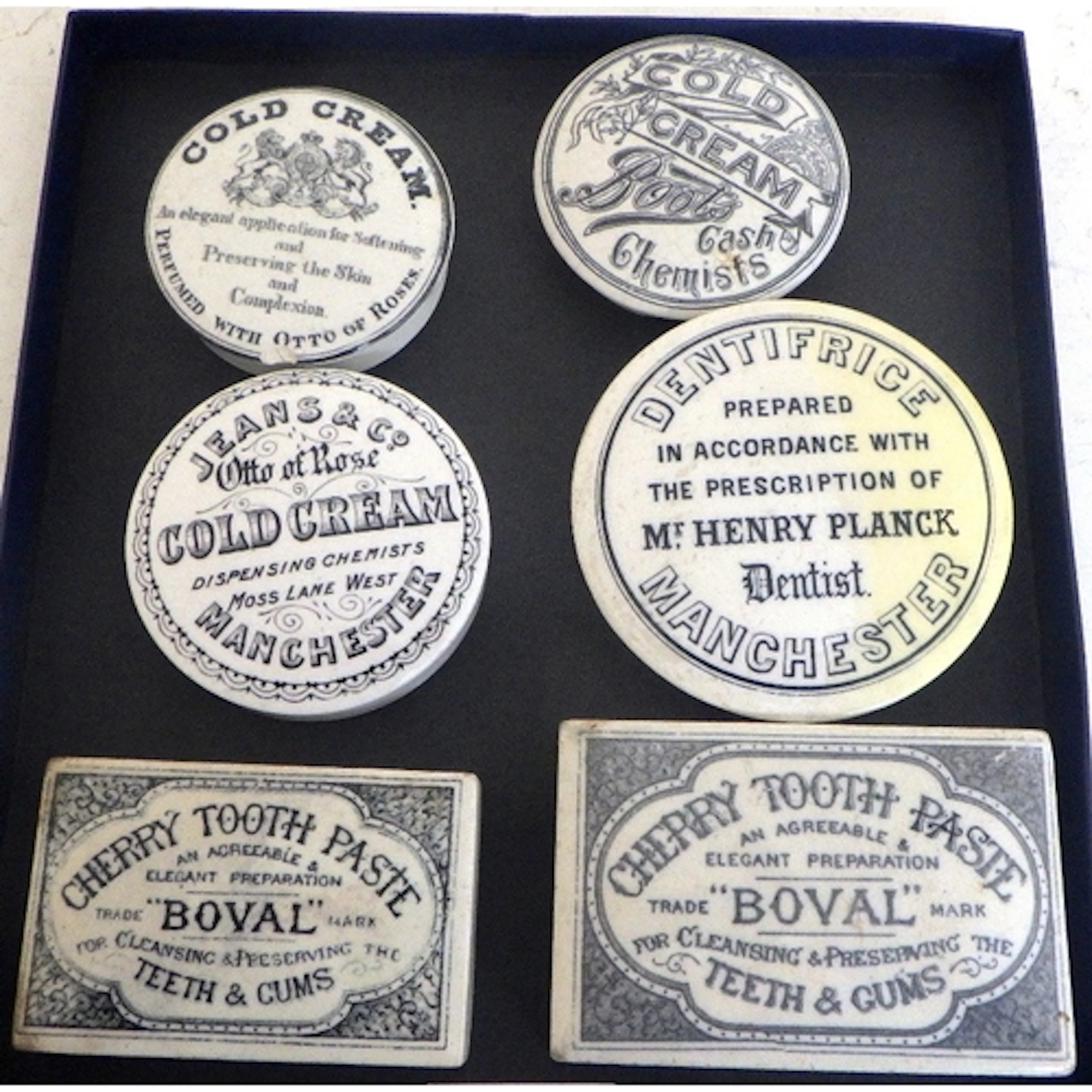 A group of dental interest lids (6) AF