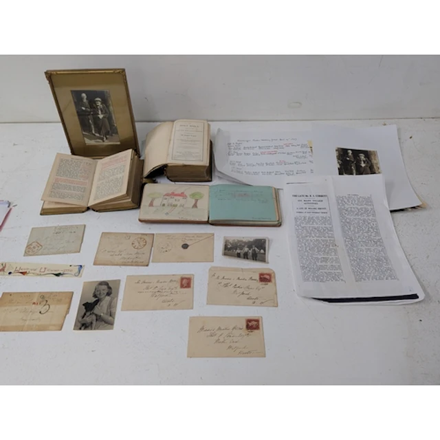 Ephemera collection with an 1841 bible belonging to William ...