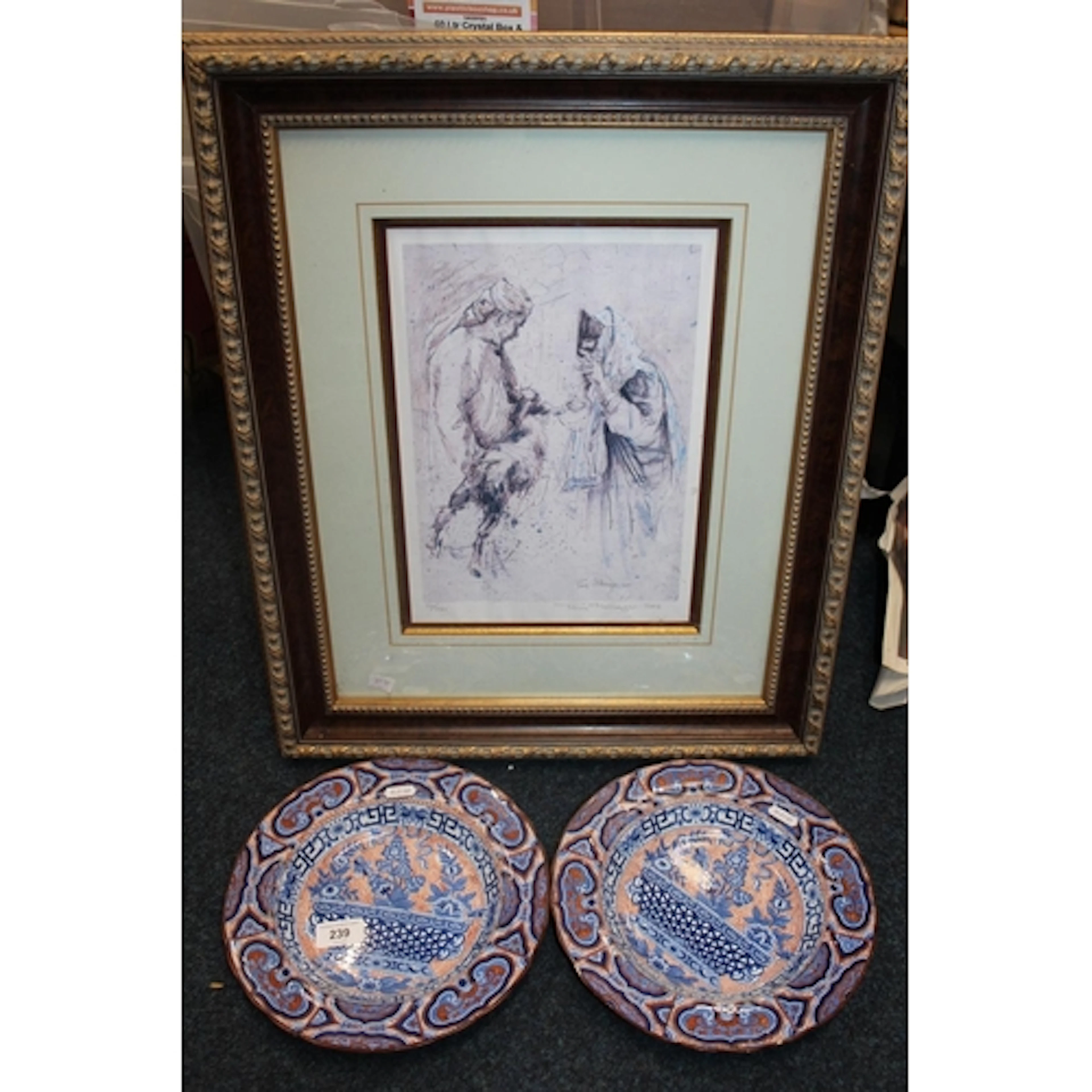 Oriental style Imari pattern plates and a limited edition pr...