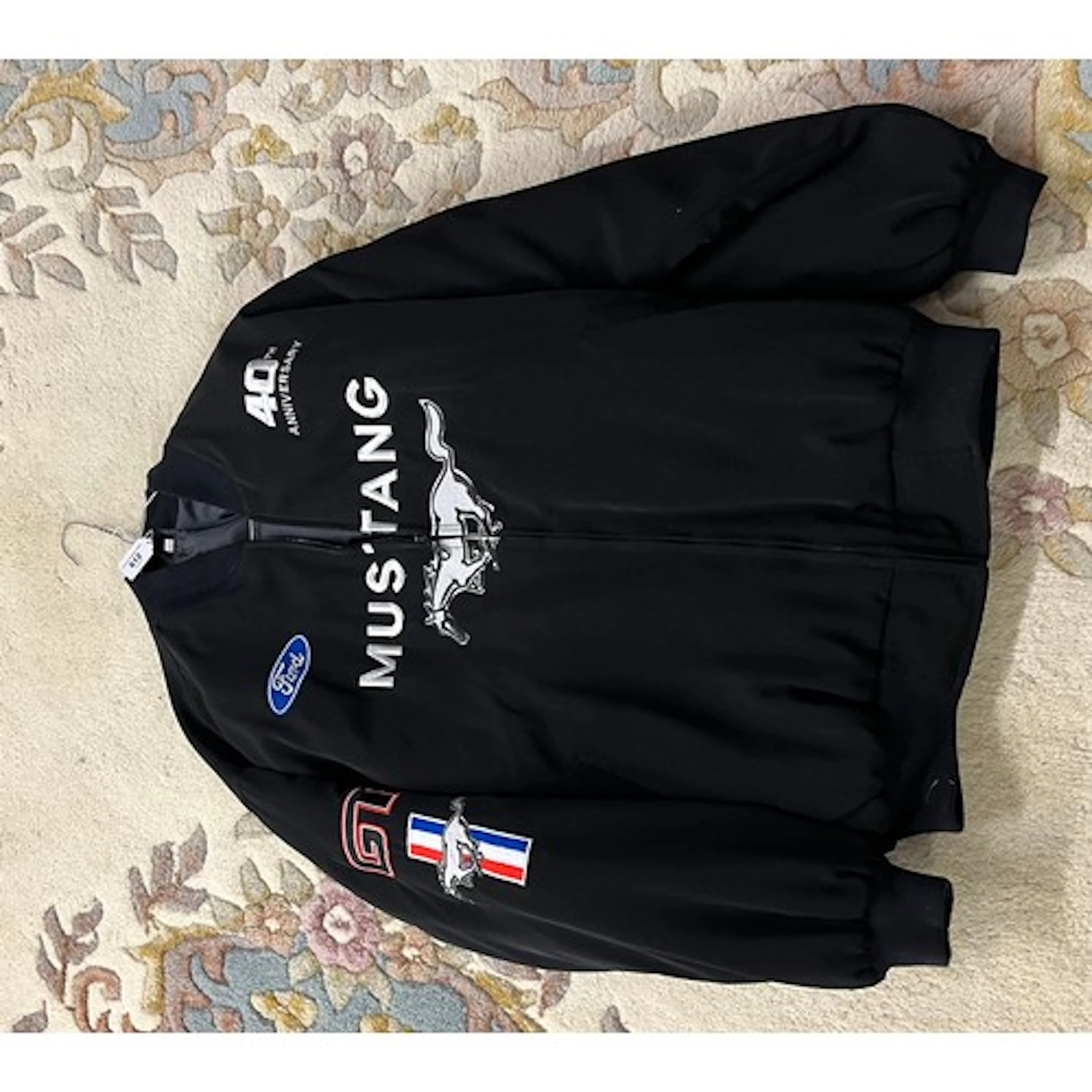 Ford Mustang jacket with patches, size XL.