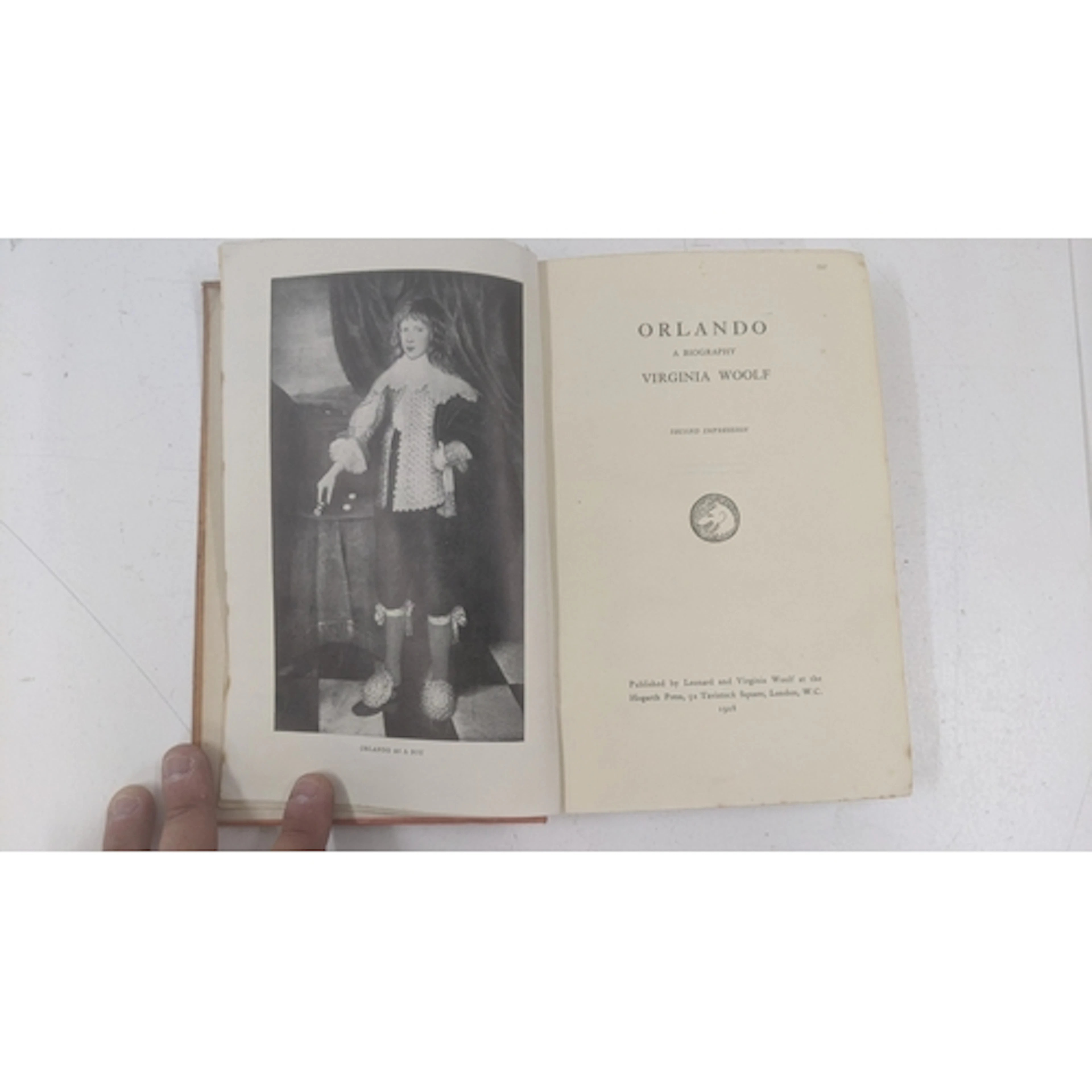 Orlando a biography by Virginia Woolf, second impression 192...