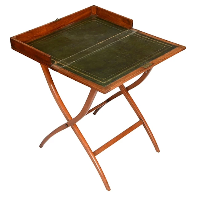 An Edwardian teak folding table, 72cm h (open); 61 x 66cm...
