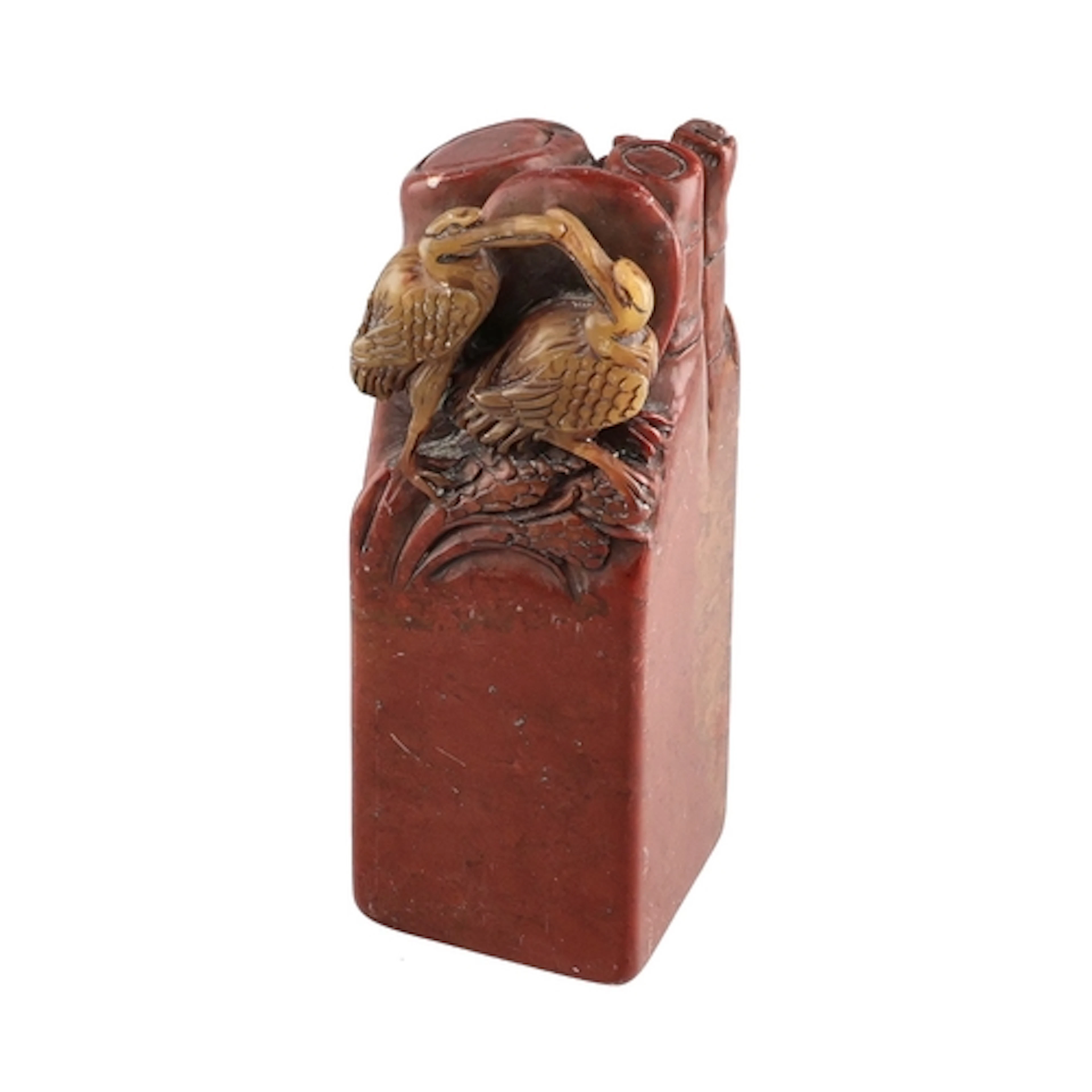 A LARGE LATE QING DYNASTY CHINESE SOAPSTONE SEAL 10.5 cm H x...