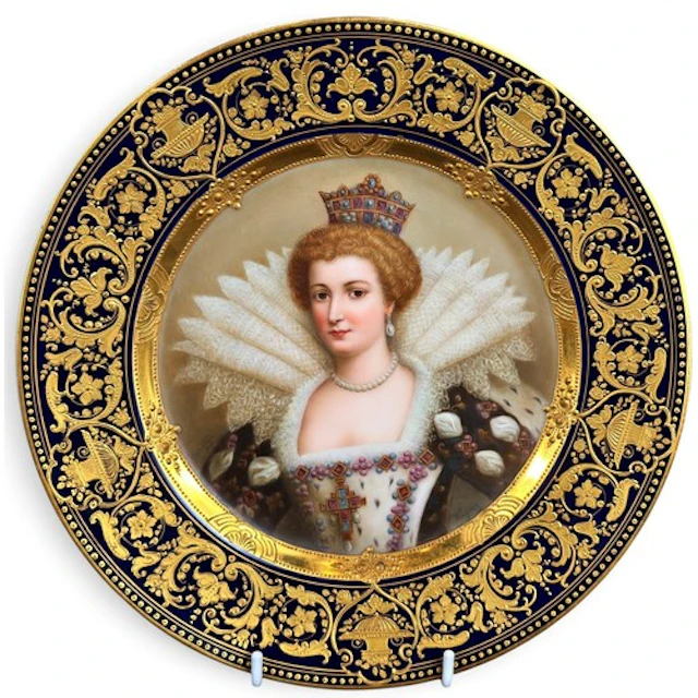 A late 19th century Vienna porcelain cabinet plate, finely p...