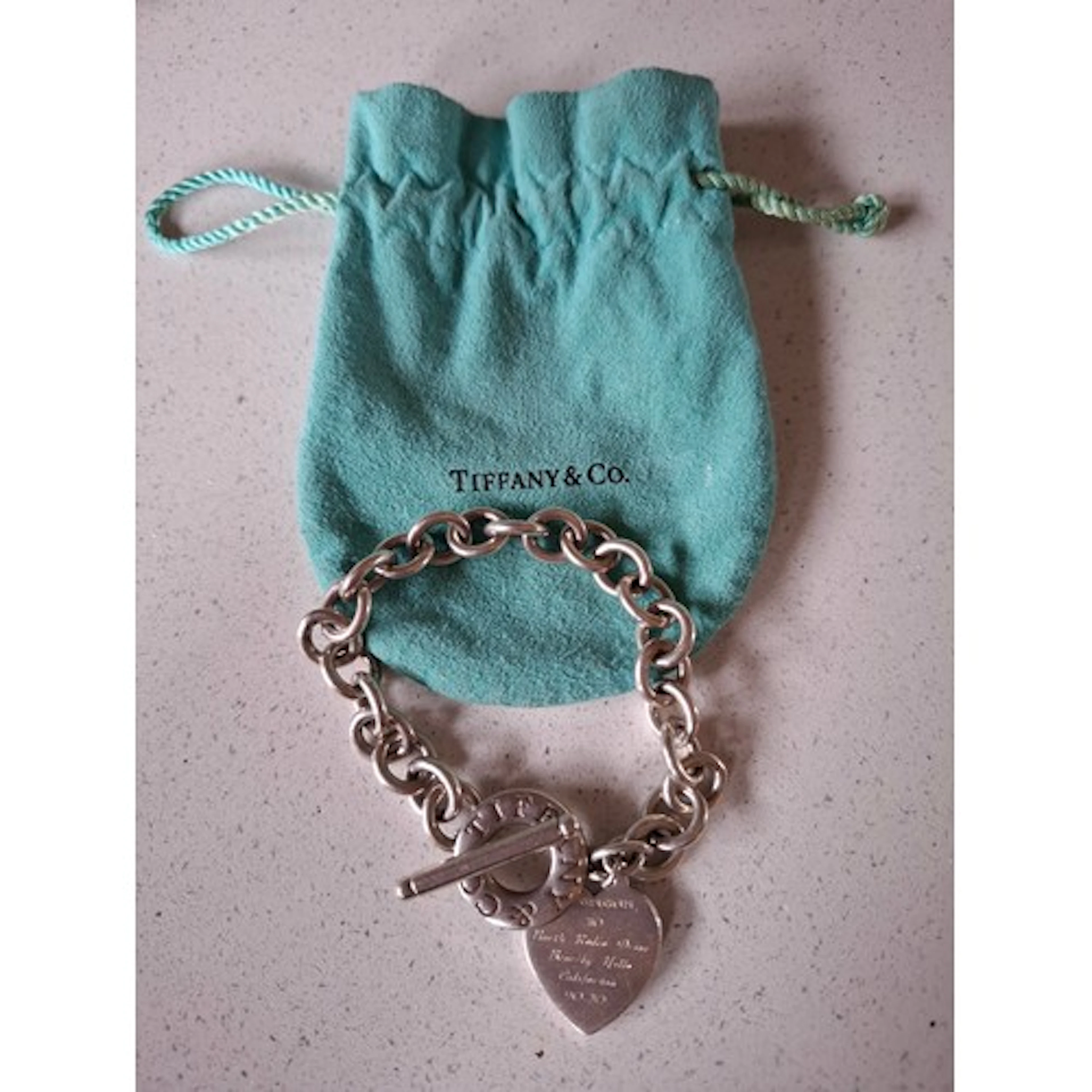 Tiffany- A 1986 silver Return To Tiffany Heart Tag Toggle br...