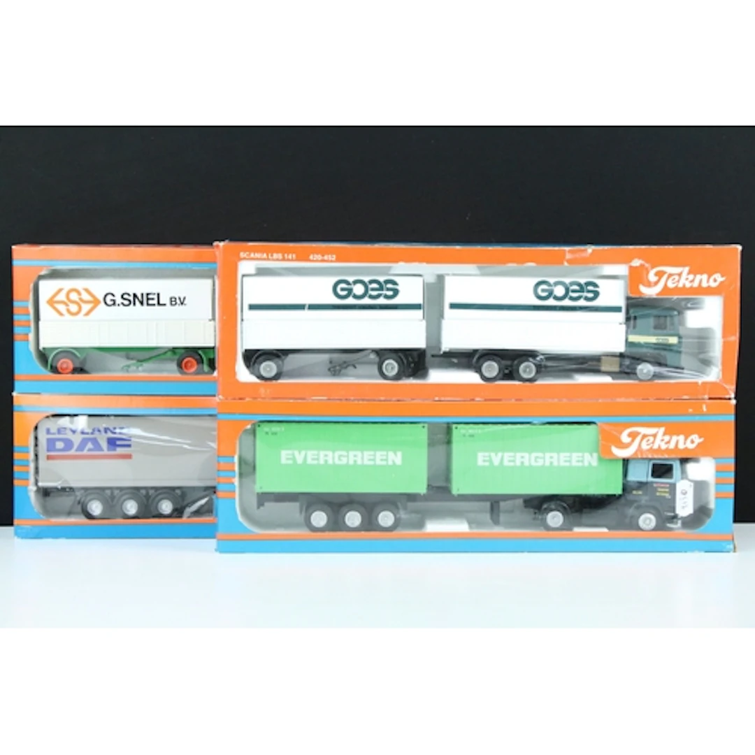 Four boxed Tekno 1/50 diecast haulage models to include Volv...