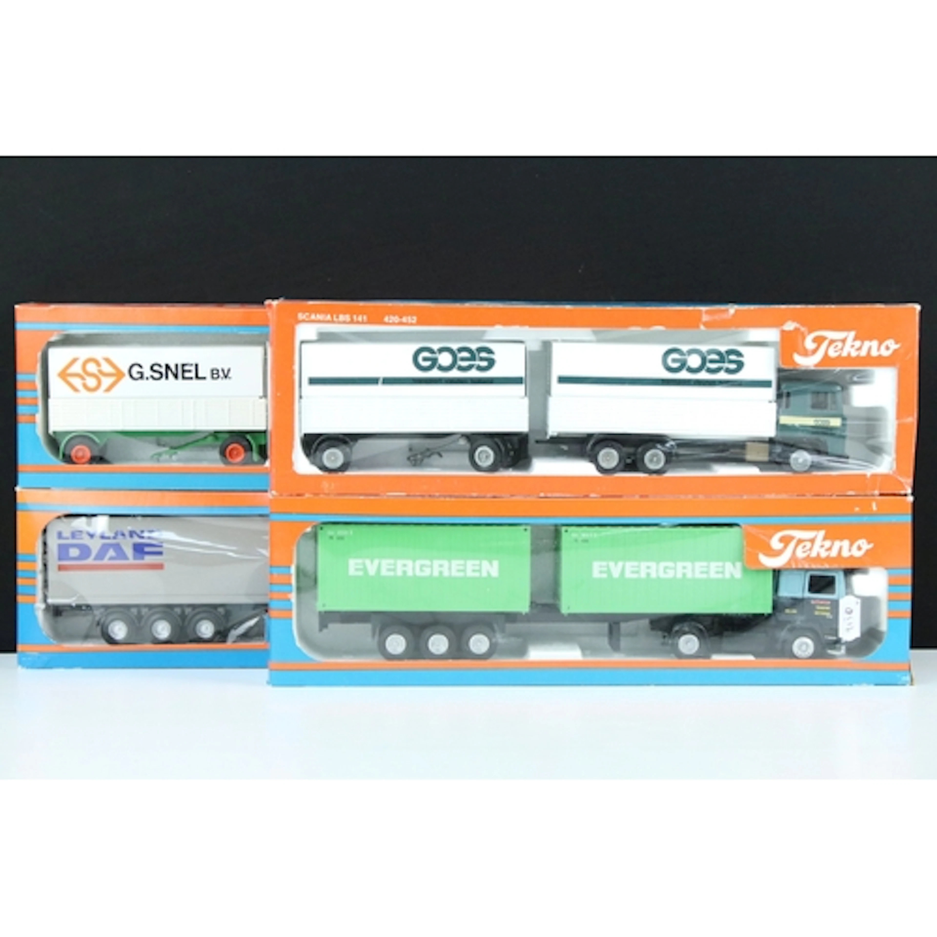 Four boxed Tekno 1/50 diecast haulage models to include Volv...