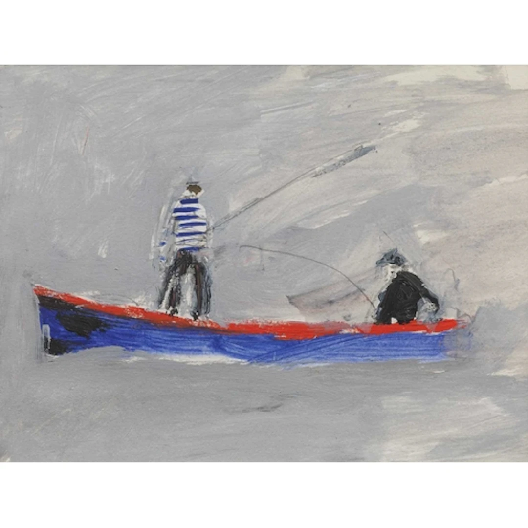 § John MILLER (1931-2002) SS 84 Boat Gouache, stamp signed a...