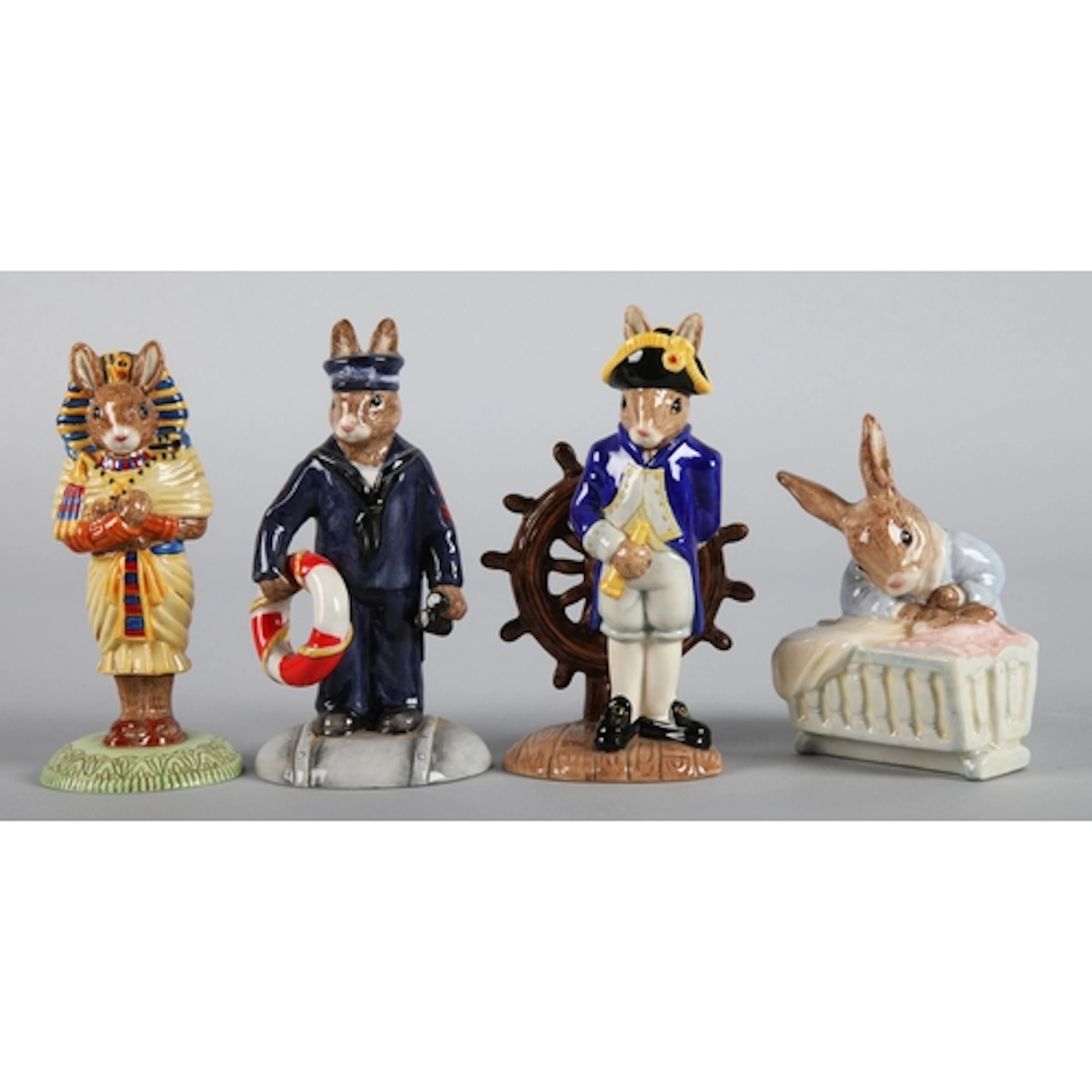 Four Royal Doulton Bunnykins figures to include Sailor, Boat...