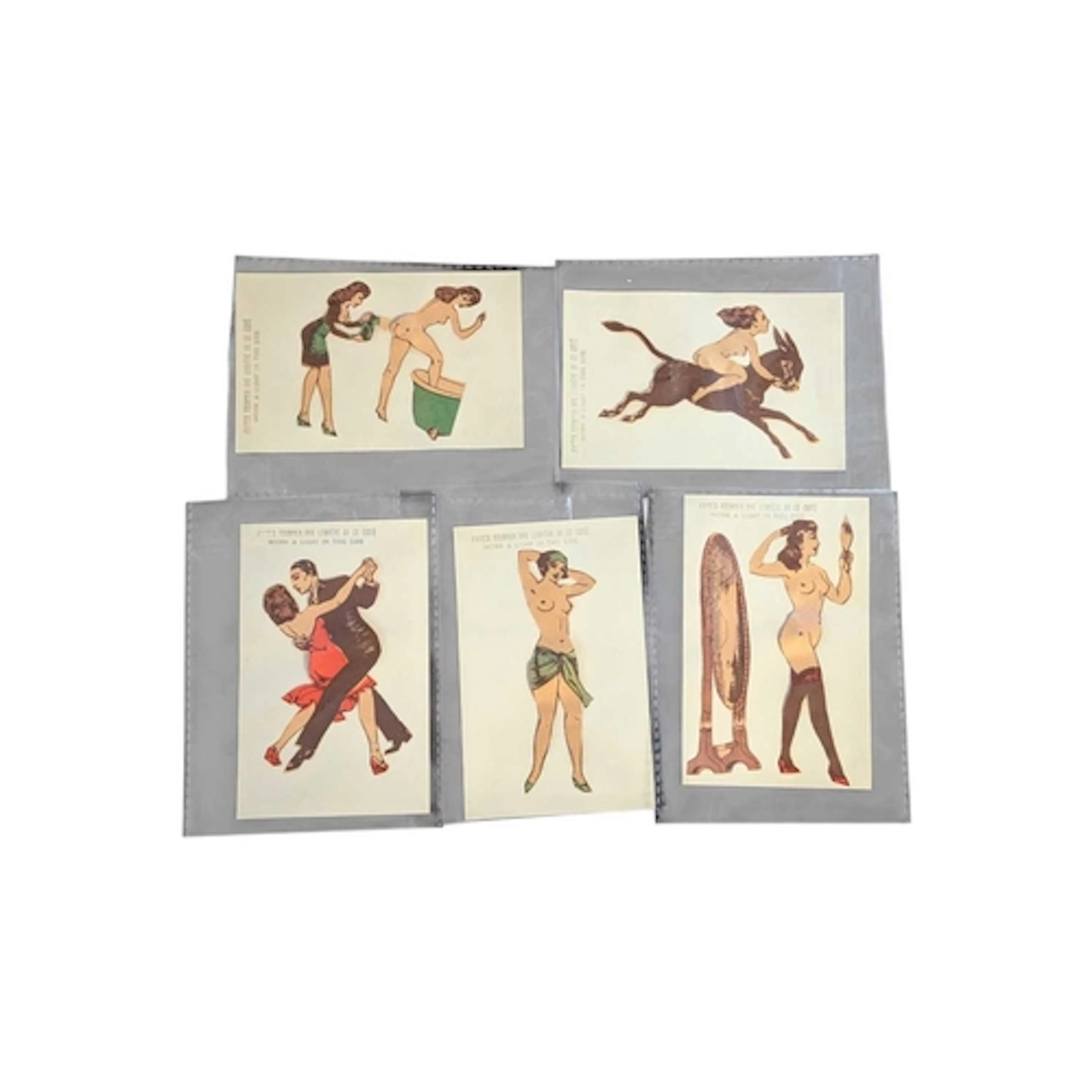 A collection of vintage mid century circa 1960s cut out pape...
