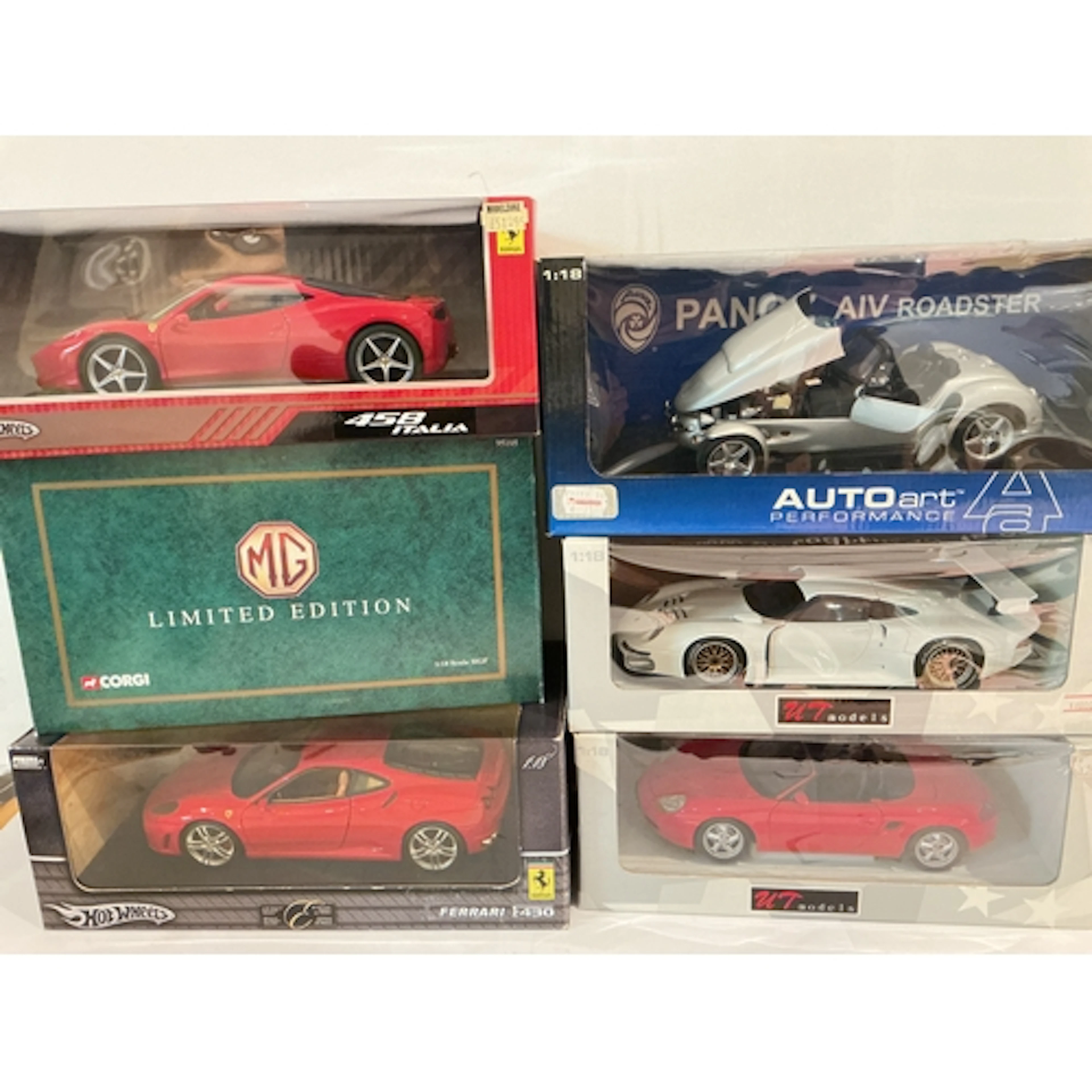 A Collection Of Boxed 1/18 Scale Diecast Including Auto Art,...