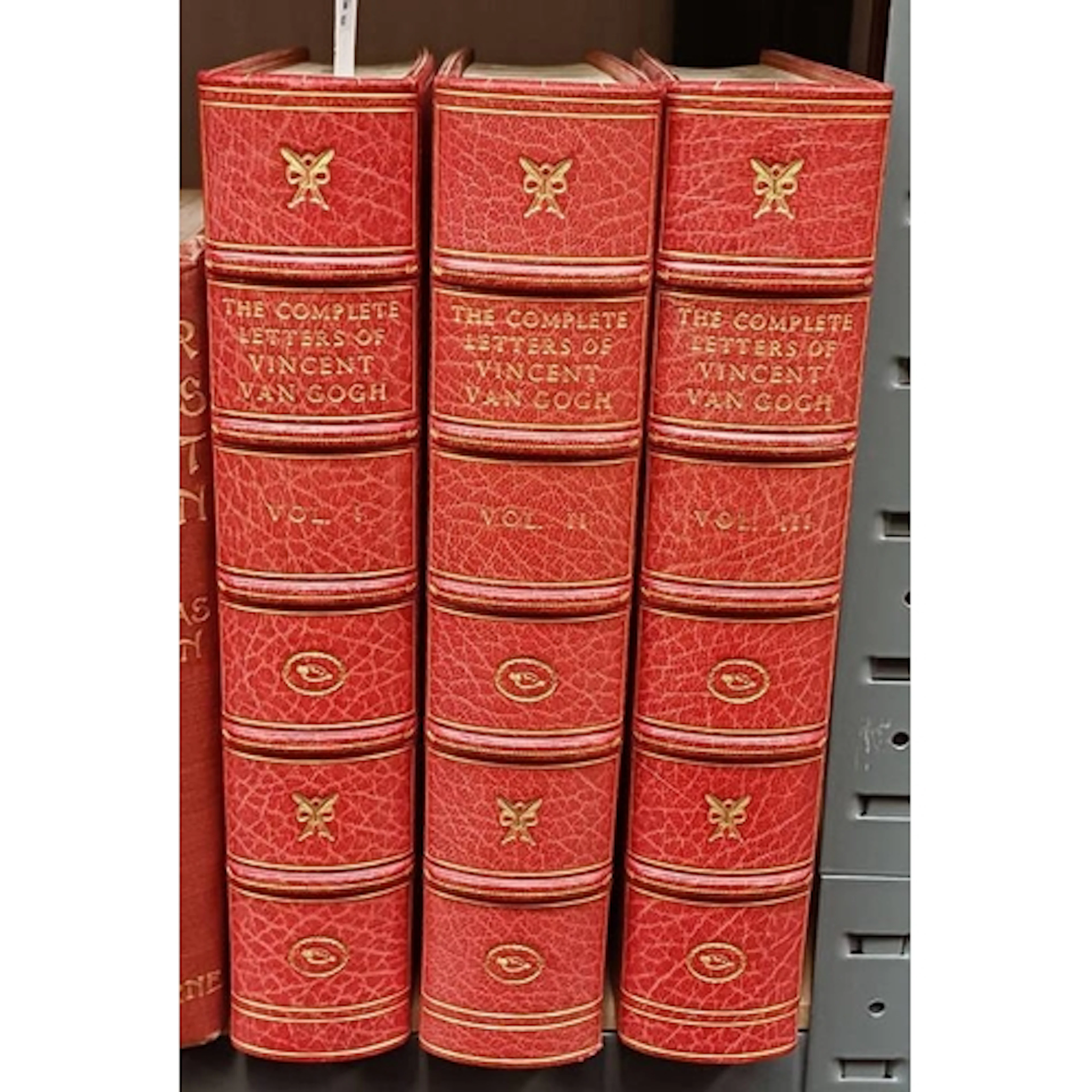 THE COMPLETE LETTERS OF VINCENT VAN GOGH, IN 3 FULLY RED MOR...