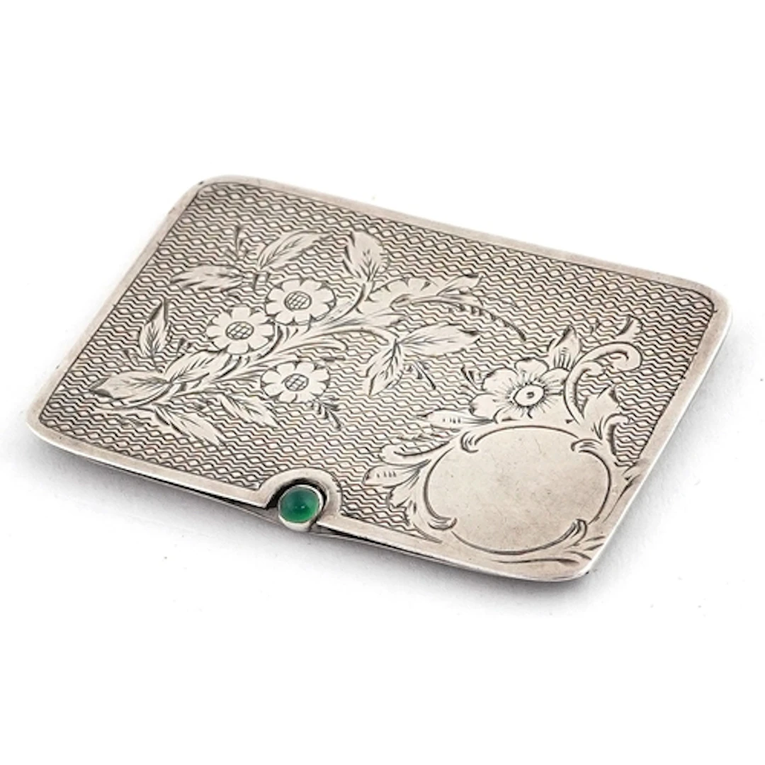 Ahronsberg Brothers, Edwardian silver double stamp case set ...