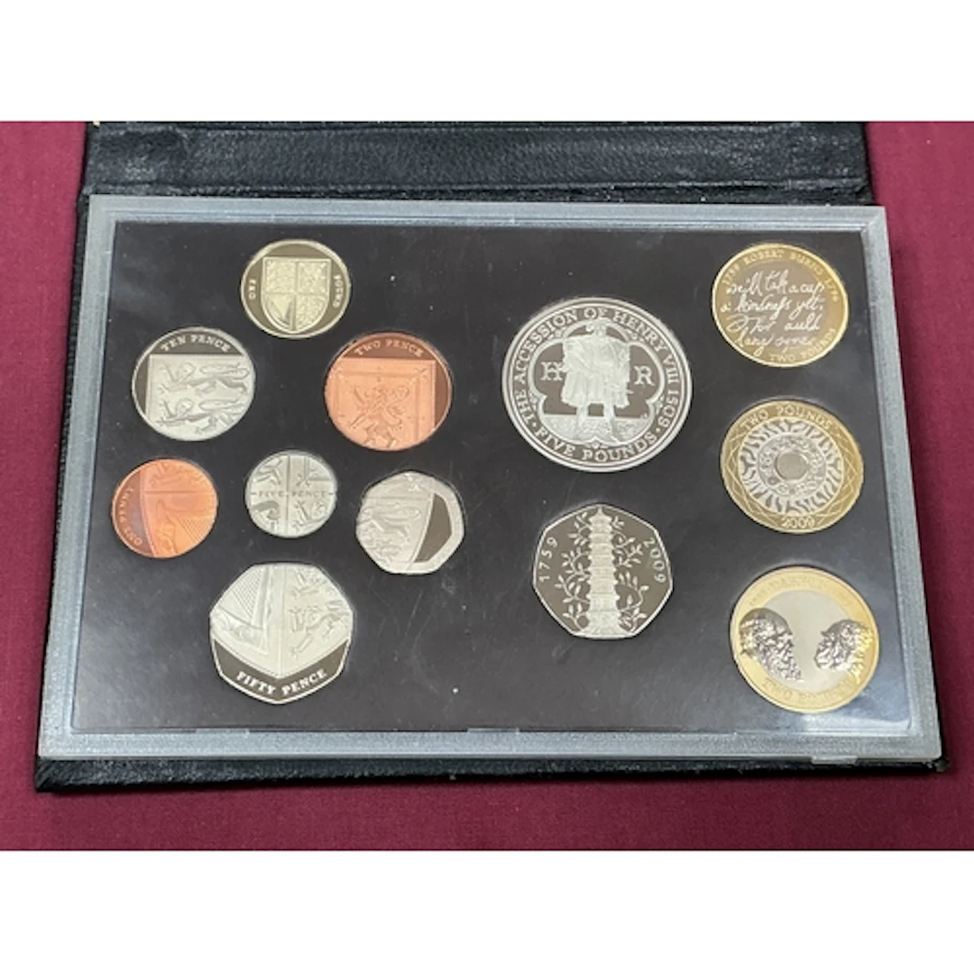 2009 Royal Mint Proof Coin Set, includes a Kew Gardens 50p, ...