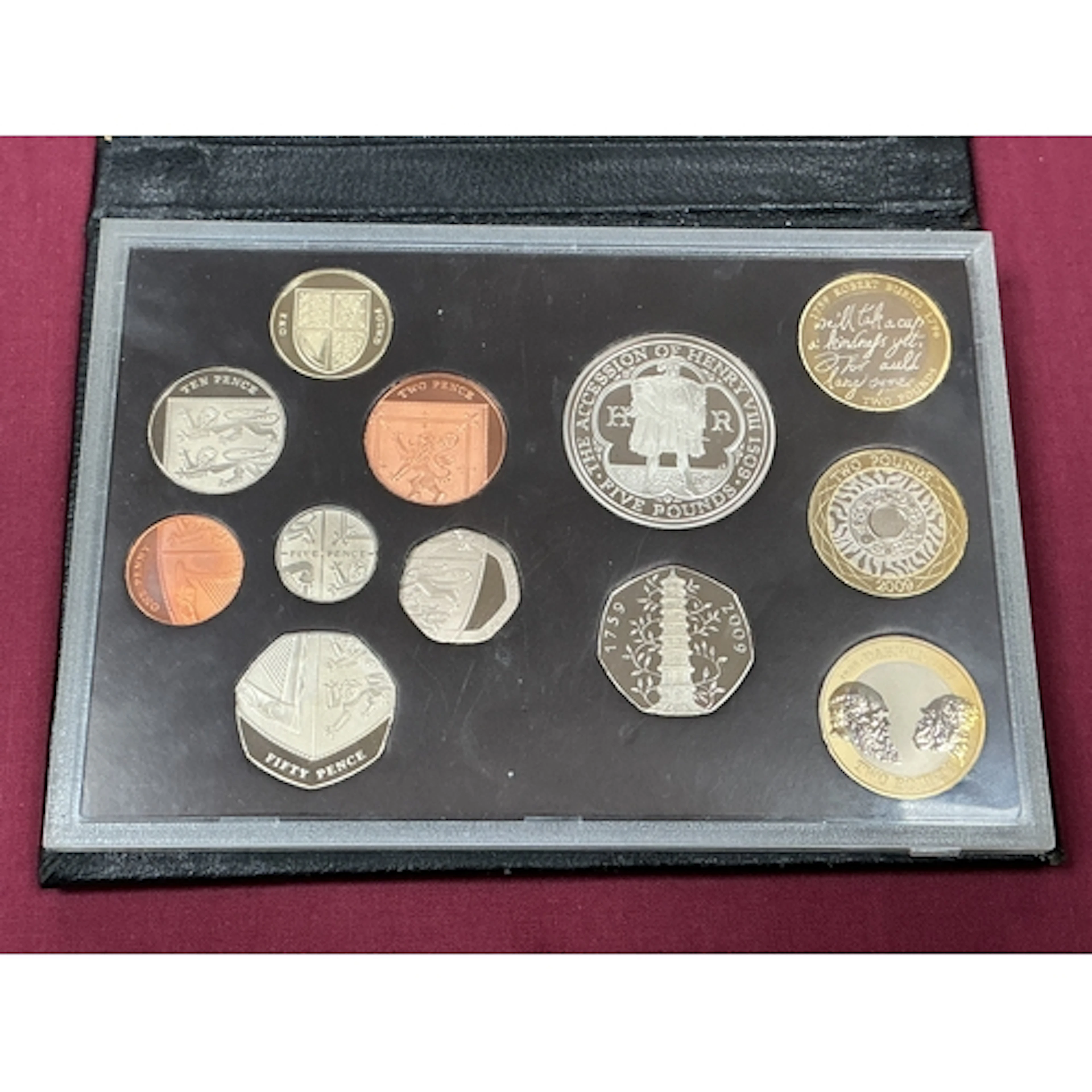 2009 Royal Mint Proof Coin Set, includes a Kew Gardens 50p, ...