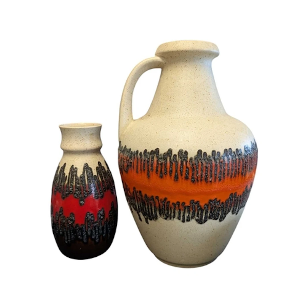 Bay Keramik - Two late 20th century West German ceramic fat ...