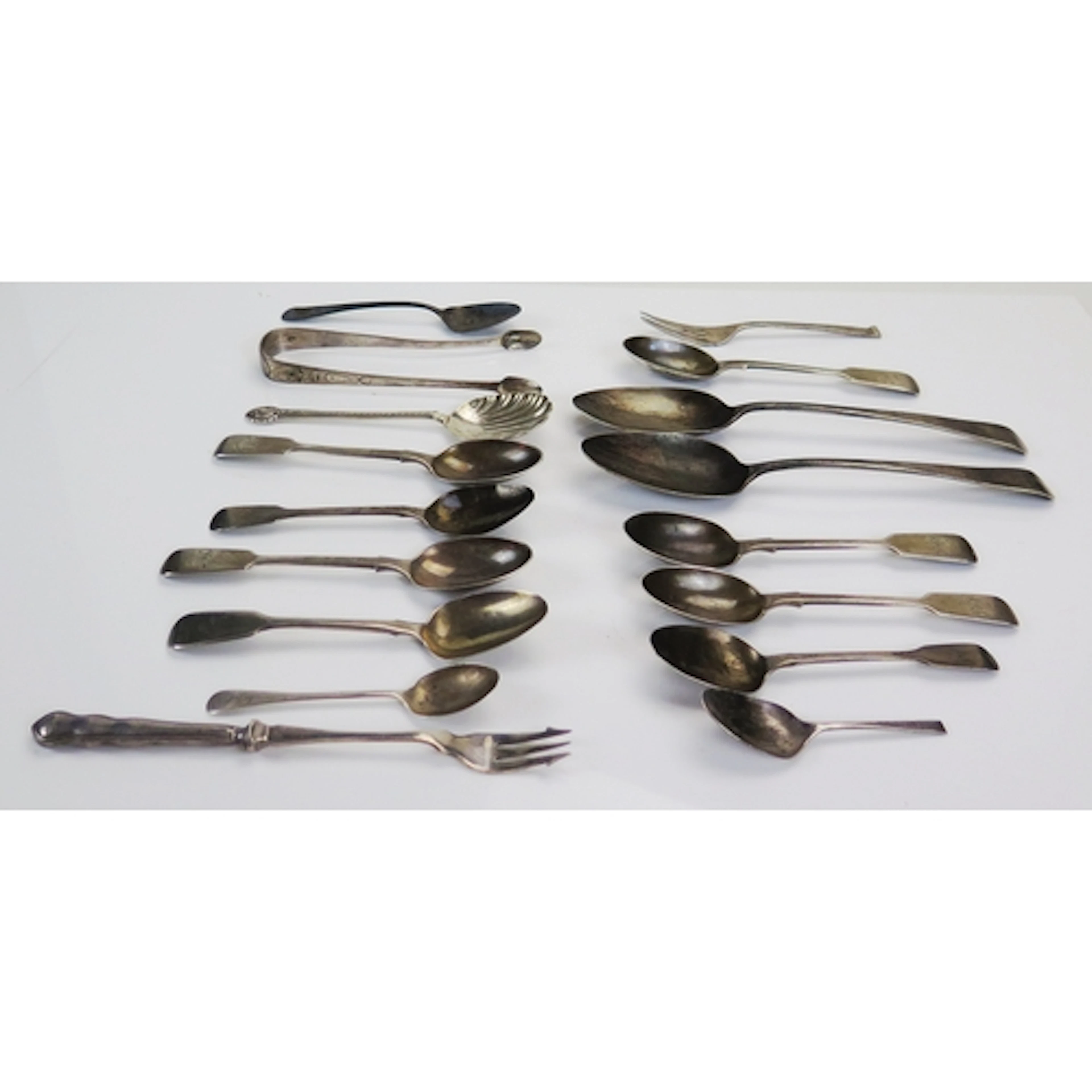 Assorted silver flatwares, various makers and dates, net wei...