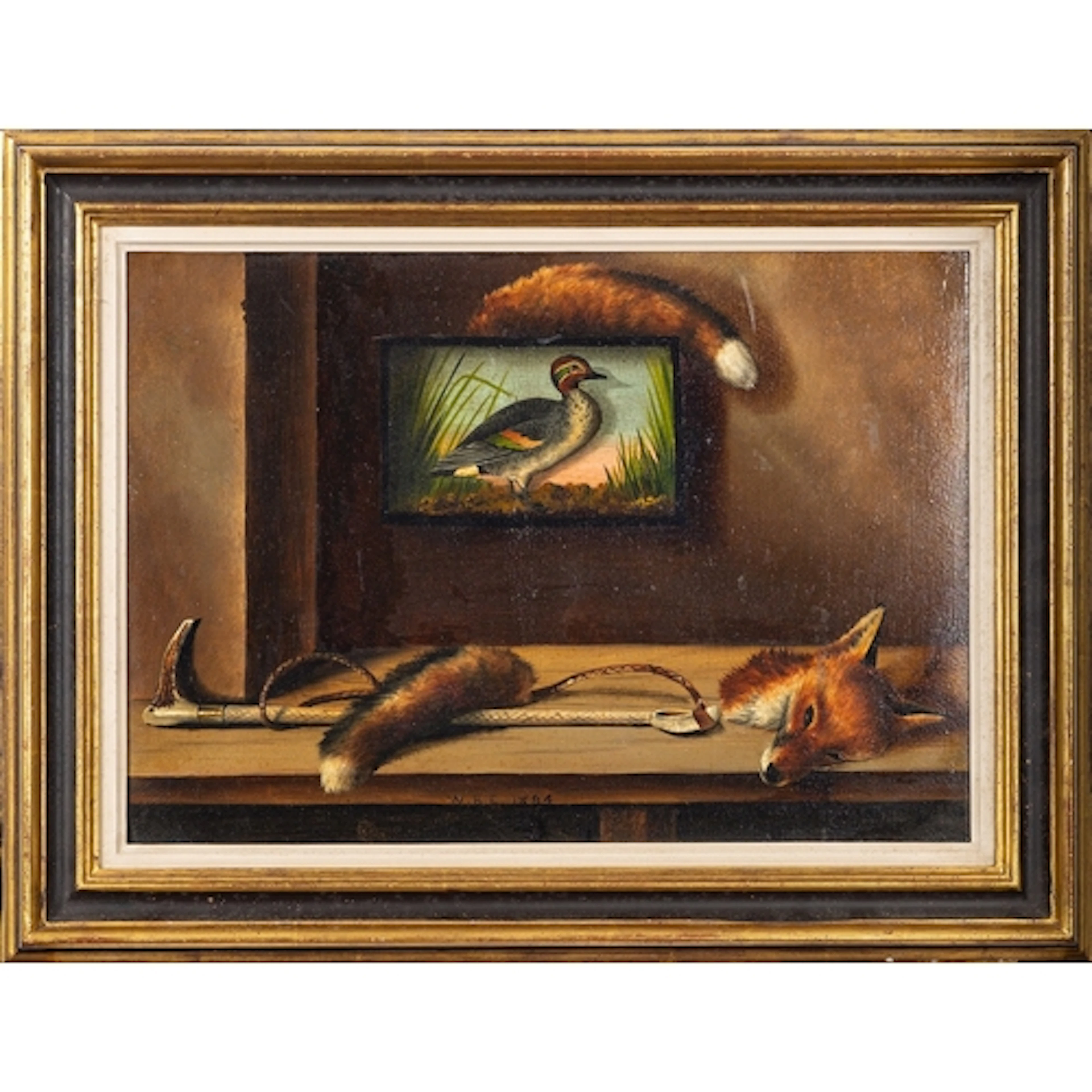W.E. (Late 19th Century) - A pair of sporting still life st...
